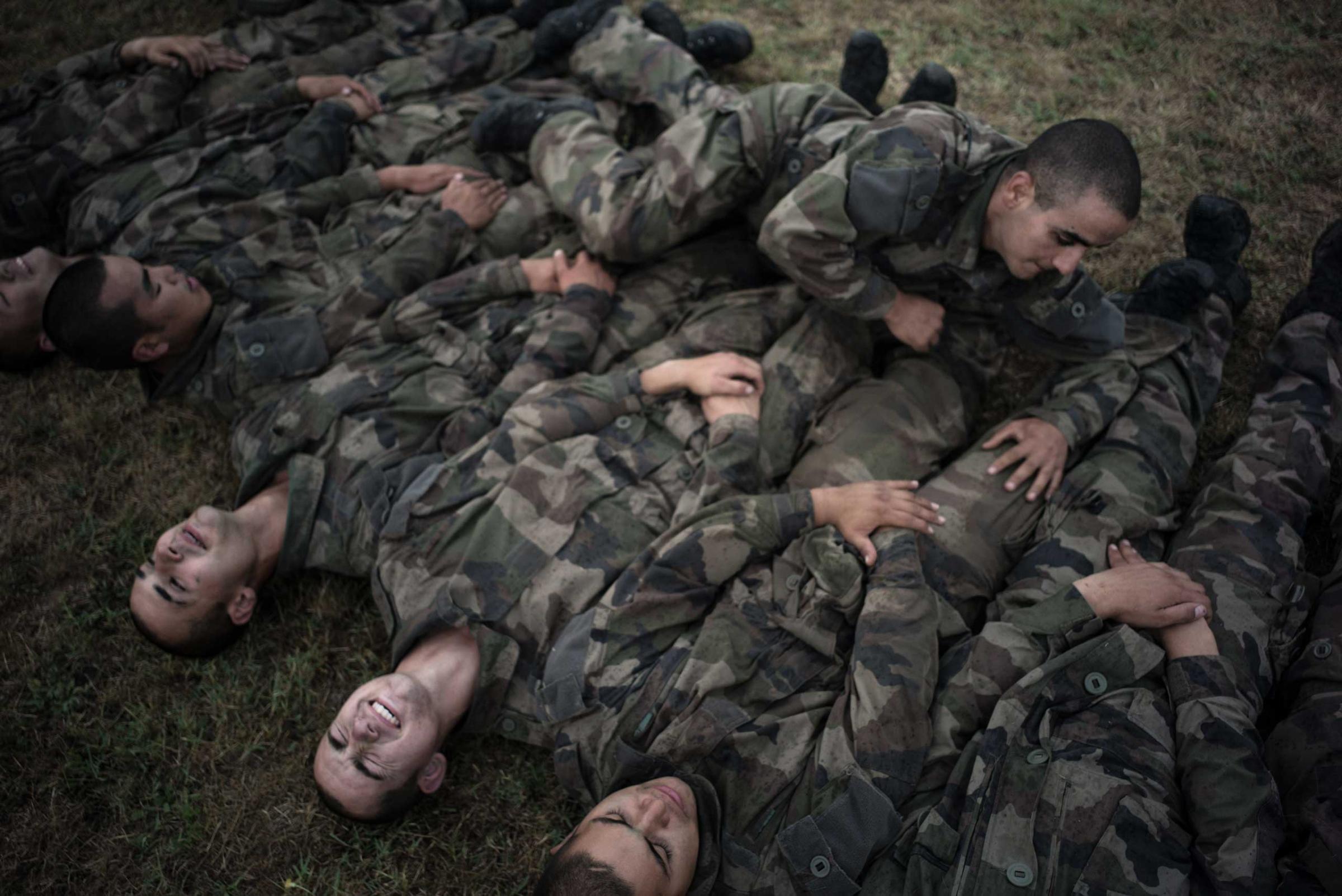 Training exercises designed to reinforce the group's cohesion. Aug. 4, 2015.