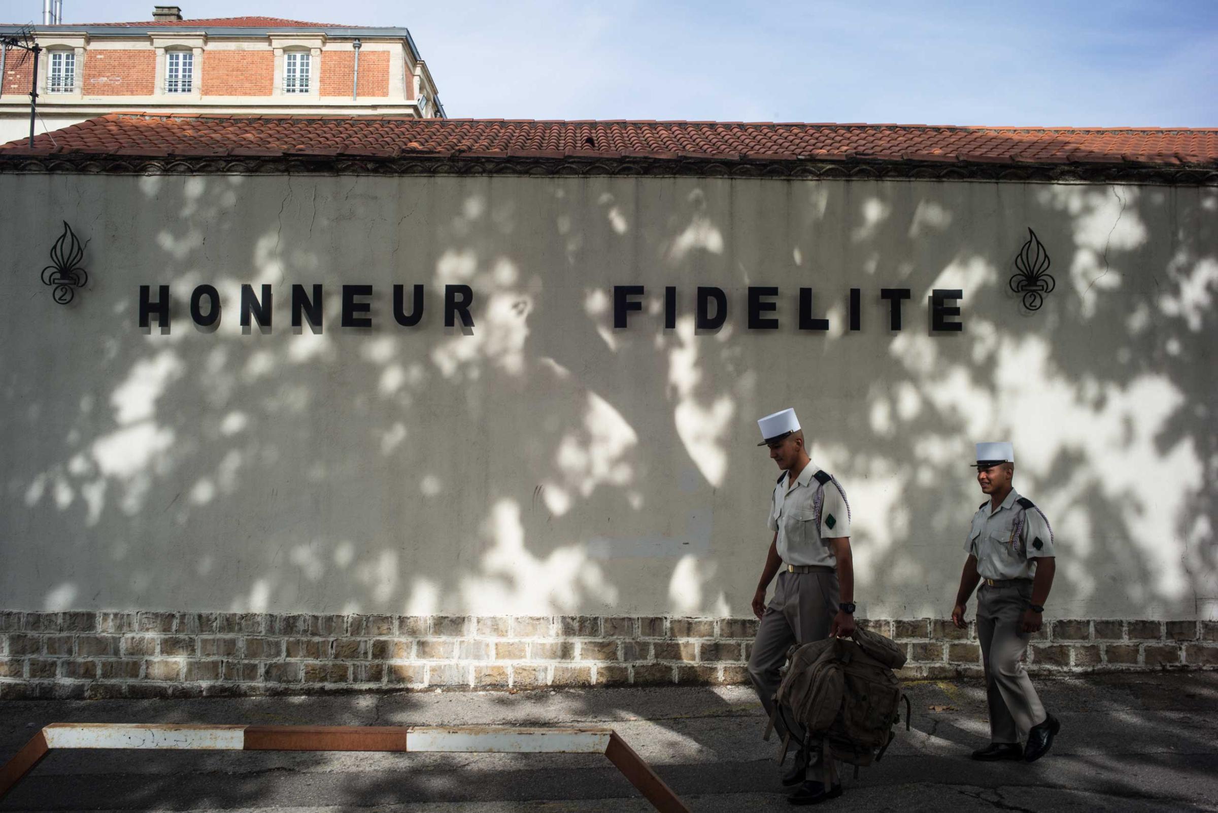 The French Foreign Legion homebase in Nimes, France. Aug. 14, 2015.