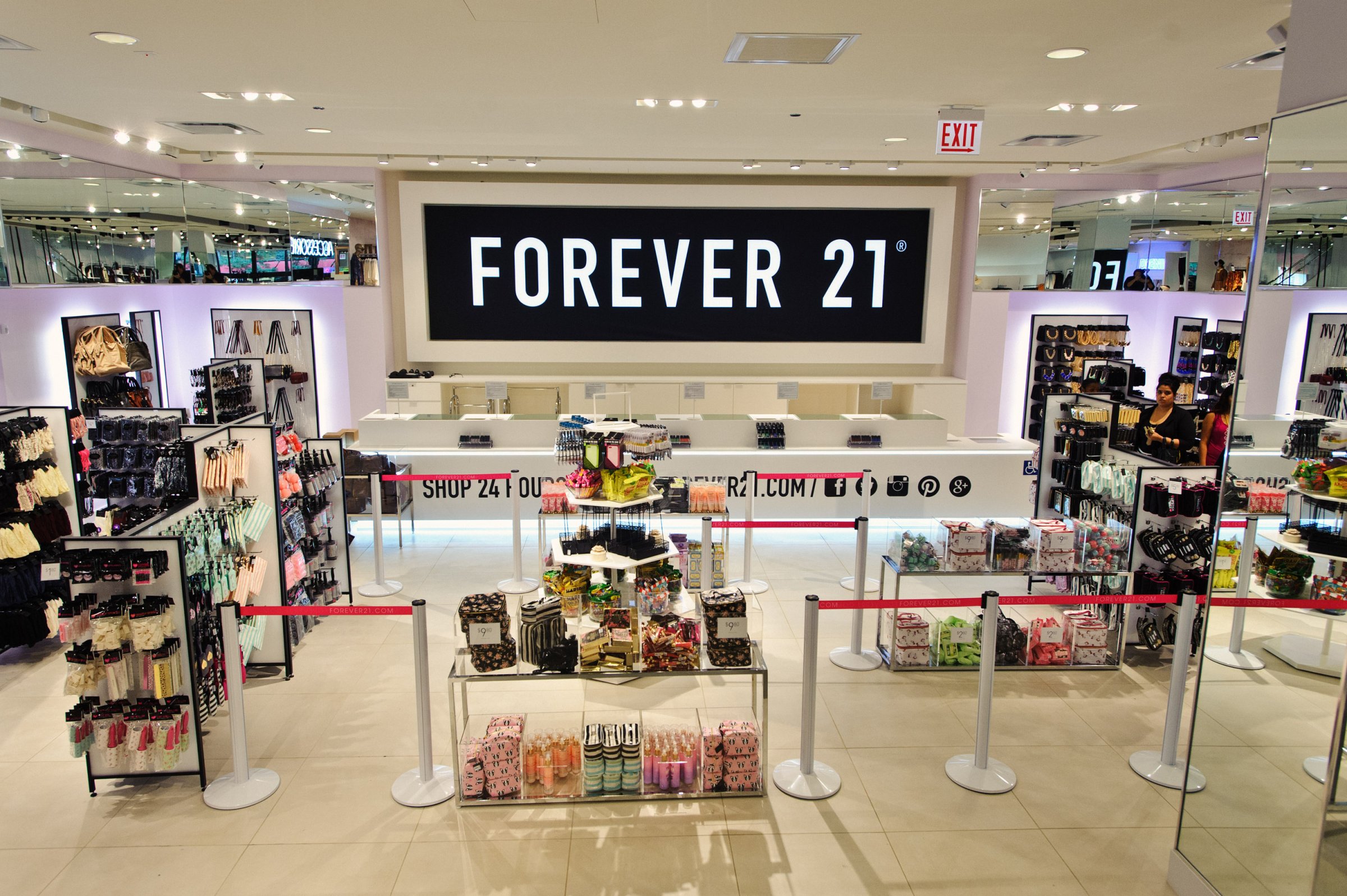 General atmosphere of the new Forever 21 store on South State Street on August 8, 2014 in Chicago, Illinois.