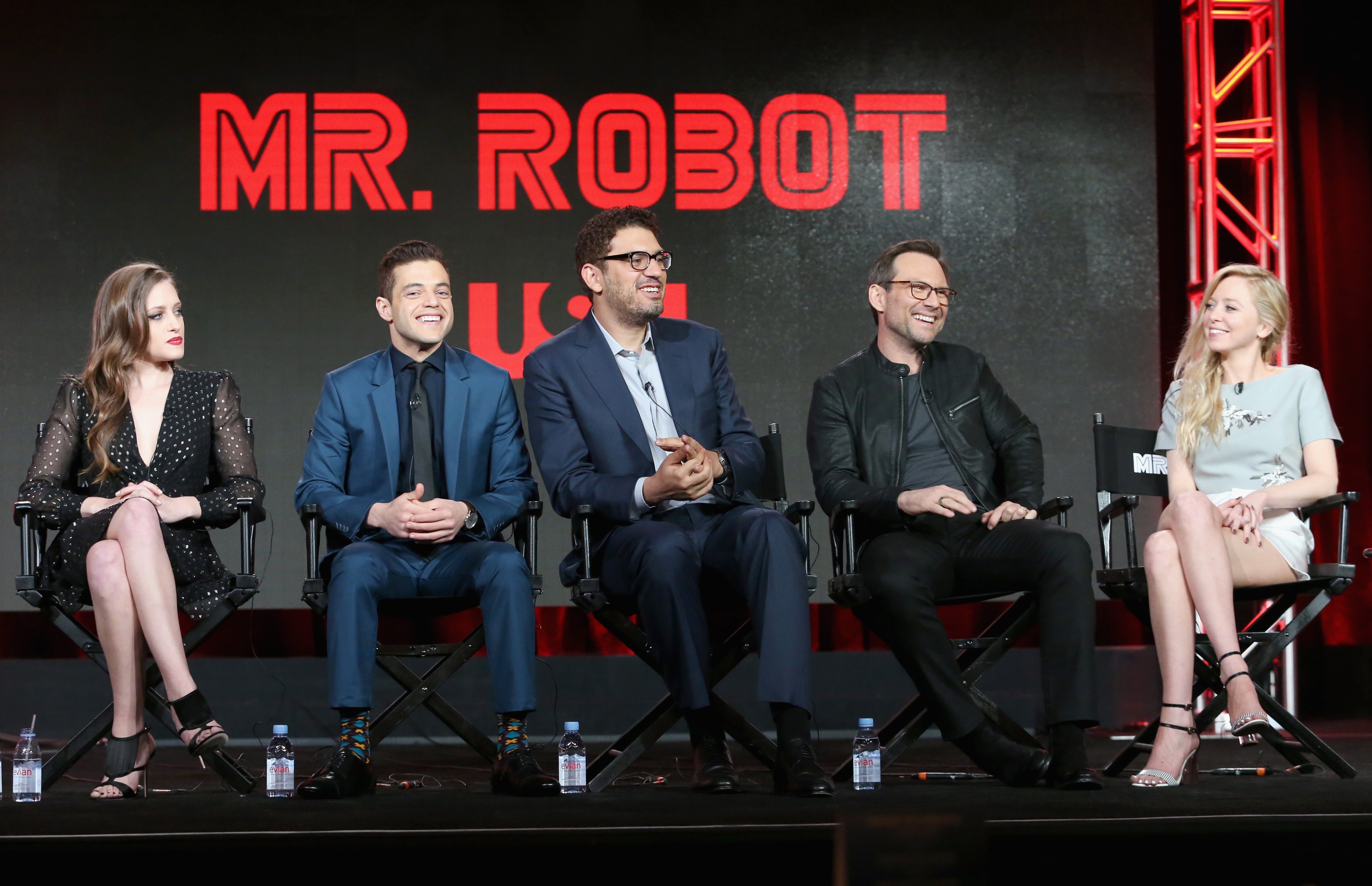 The Mr. Robot cast at the NBCUniversal portion of the 2016 Winter TCA Tour at Langham Hotel on January 14, 2016 in Pasadena, California (Frederick M. Brown—Getty Images)