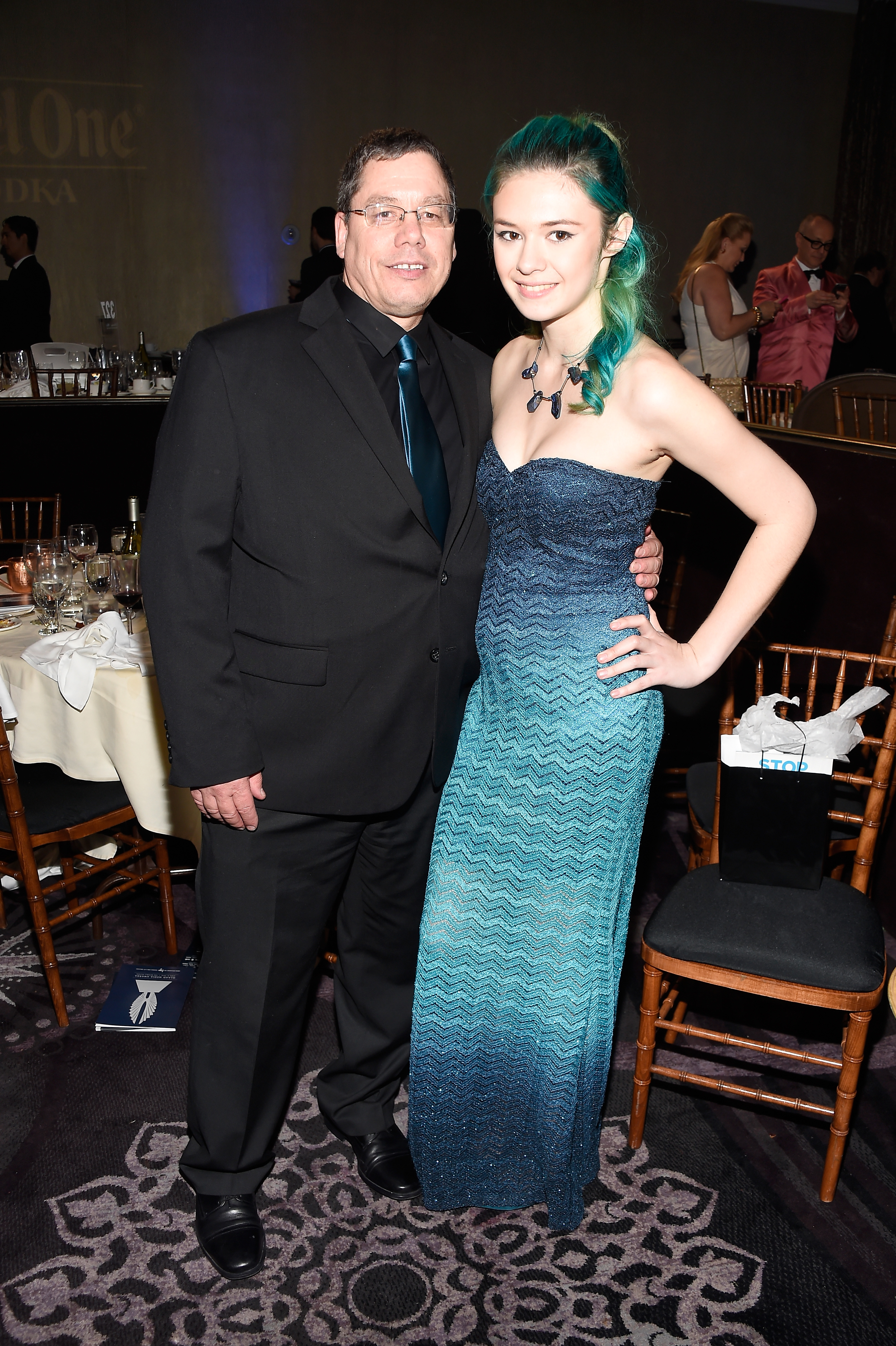 The author and his daughter, actress Nicole Maines, at the GLAAD Media Awards on April 2, 2016. (Frazer Harrison&mdash;Getty Images for GLAAD)