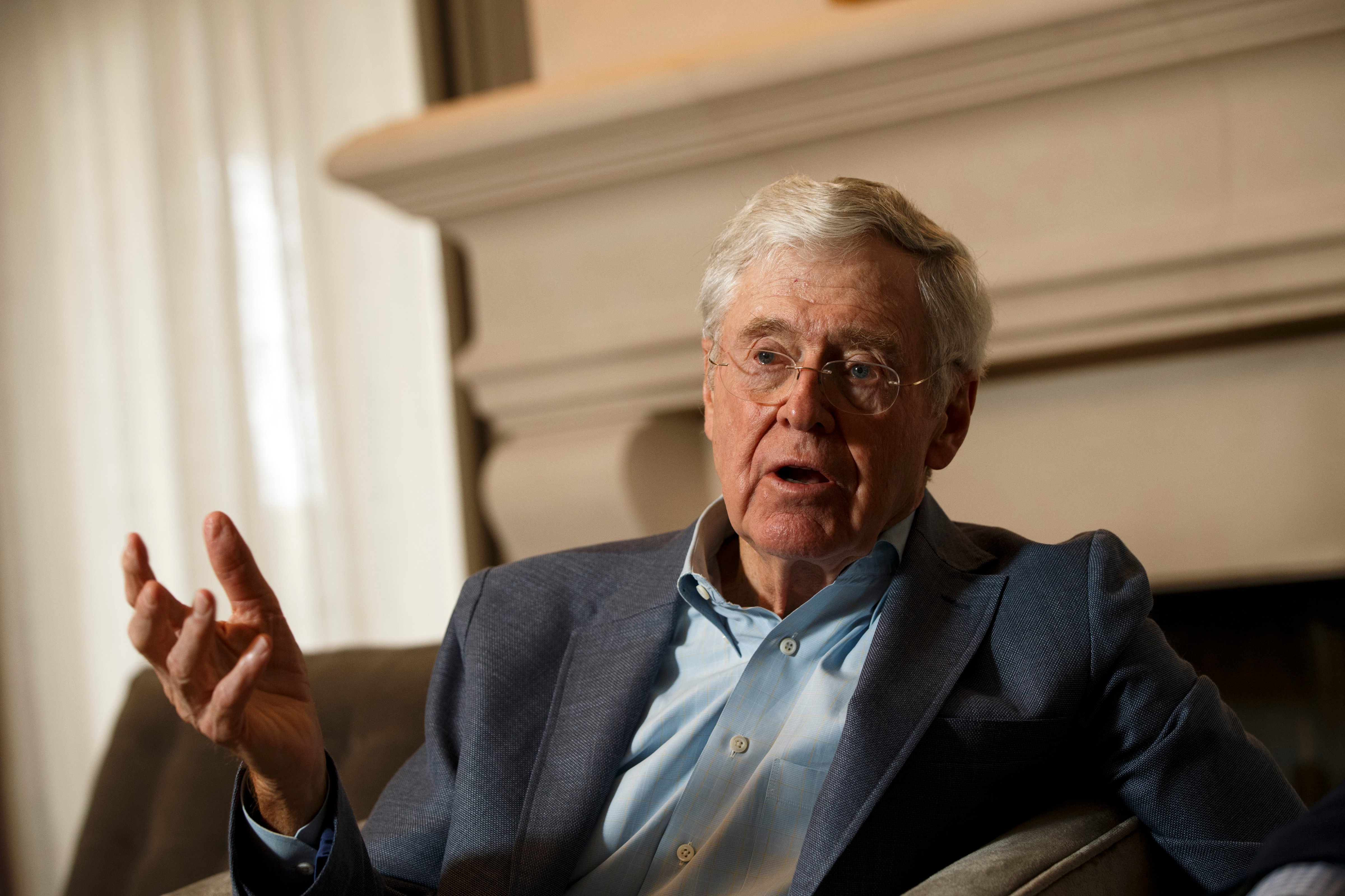 Charles Koch speaks during an interview with the Washington <i>Post</i> at the Freedom Partners Summit on Monday, August 3, 2015, in Dana Point, Calif. (Patrick T. Fallon—The Washington Post/Getty Images)