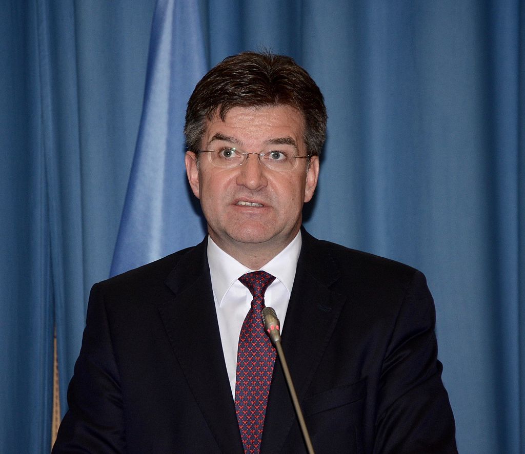 VIENNA, AUSTRIA - JUNE 13: Minister of Foreign Affairs of Slovakia Miroslav Lajcak delivers a speech during the ministerial meeting, held for 20th Anniversary of the Comprehensive Nuclear-Test-Ban Treaty Organization at the United Nations Office in Vienna, Austria on June 13, 2016. (Photo by Hasan Tosun/Anadolu Agency/Getty Images) (Anadolu Agency&mdash;Getty Images)