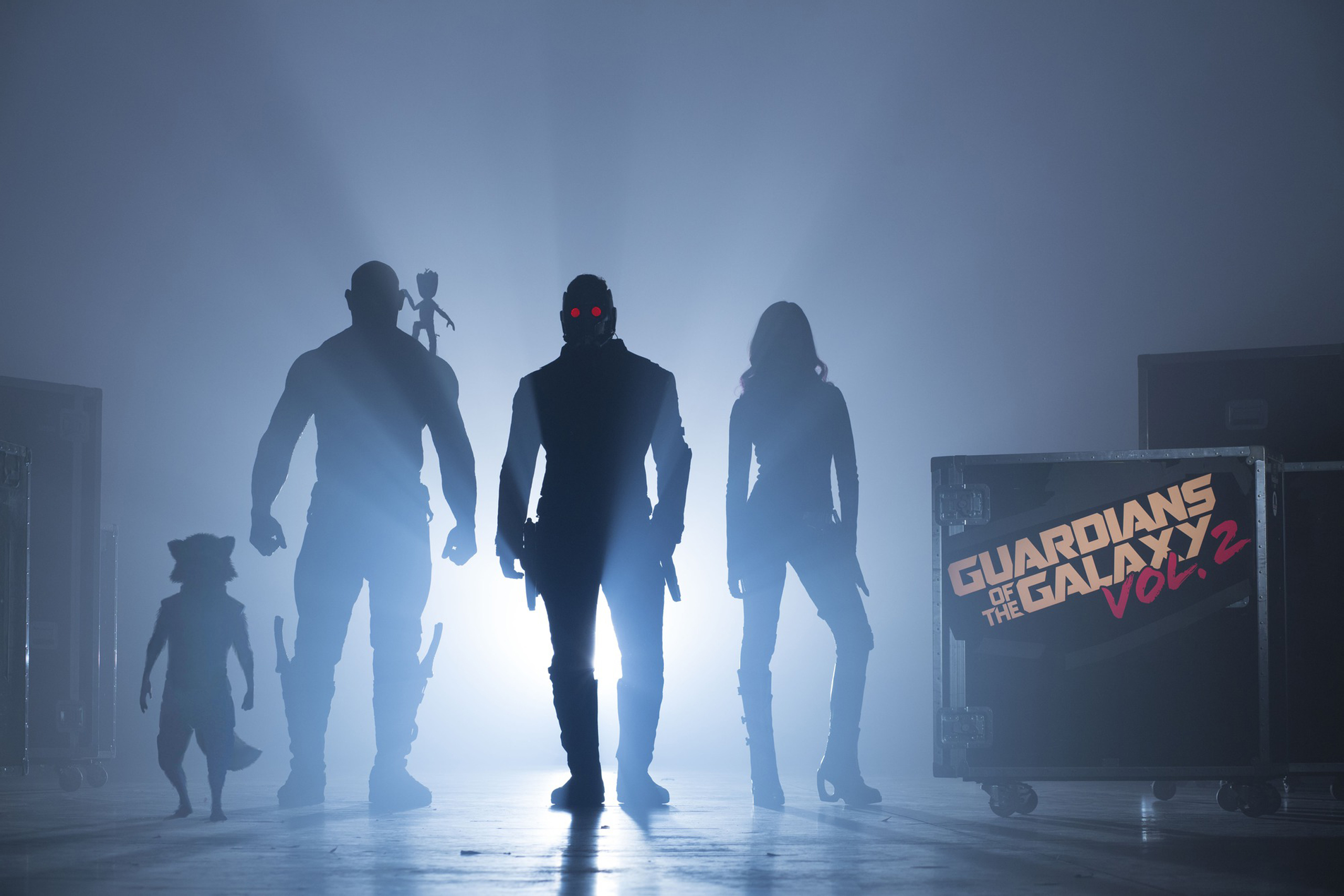 Guardians Of The Galaxy Vol. 2
                      
                      Start of Production Image
                      
                      L to R: Rocket (voiced by Bradley Cooper), Drax (Dave Bautista), Groot (voiced by Vin Diesel), Peter Quill/Star-Lord (Chris Pratt) and Gamora (Zoe Saldana)
                      
                      ©Marvel 2017 (Disney/ Marvel Studios)