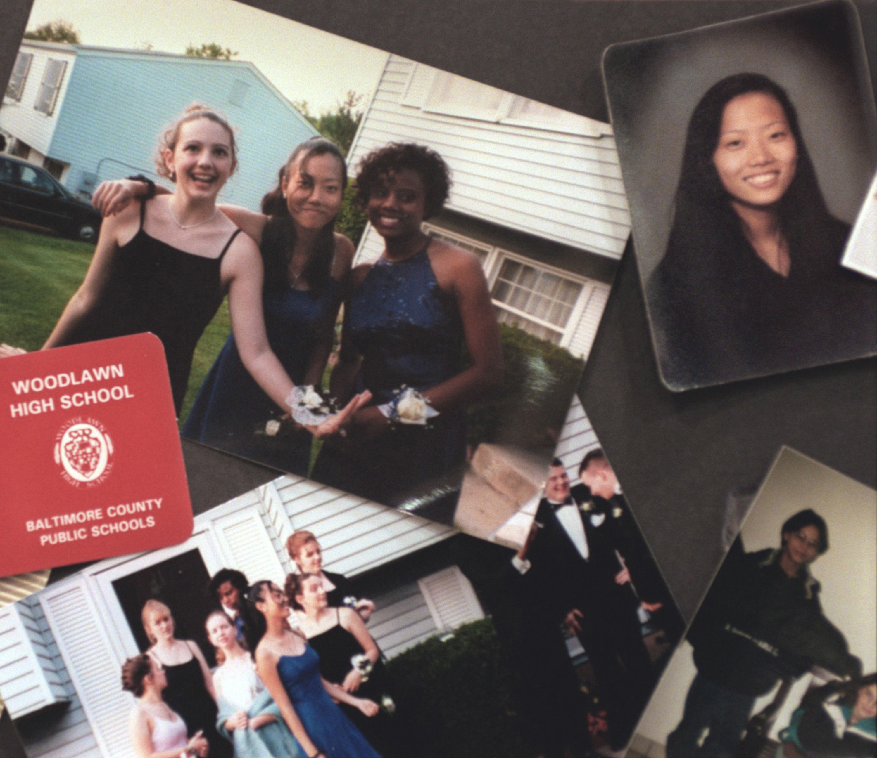 A collage of photographs of Hai Min Lee and her friends on display at Lee&apos;s memorial service in Baltimore, March 11, 1999. (Elizabeth Malby—Baltimore Sun/Getty Images)