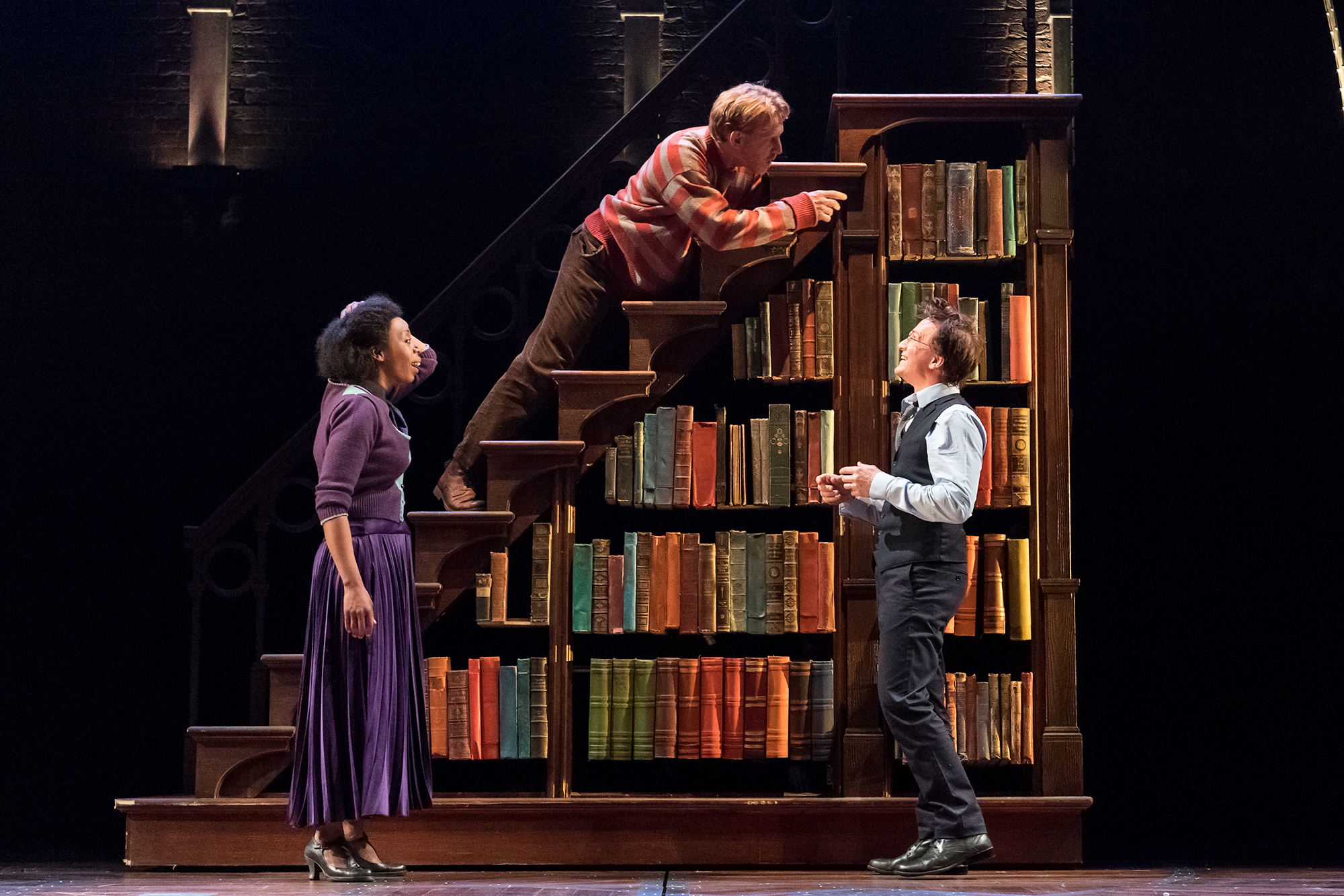 From left: Noma Dumezweni as Hermione Granger, Paul Thornley as Ron Weasley and Jamie Parker as Harry Potter in Harry Potter and the Cursed Child.