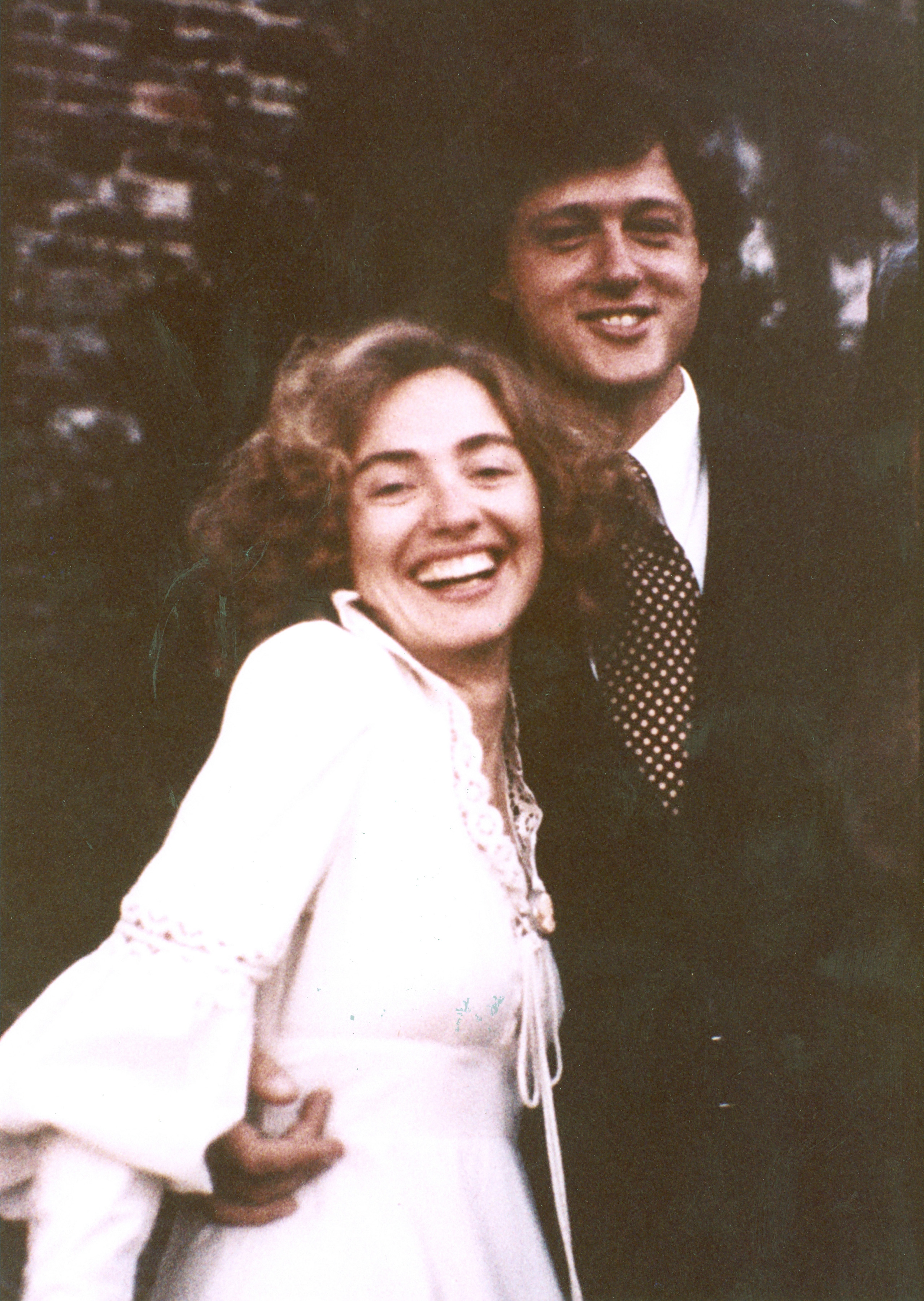 Hillary and Bill on their wedding day, October 11, 1975.