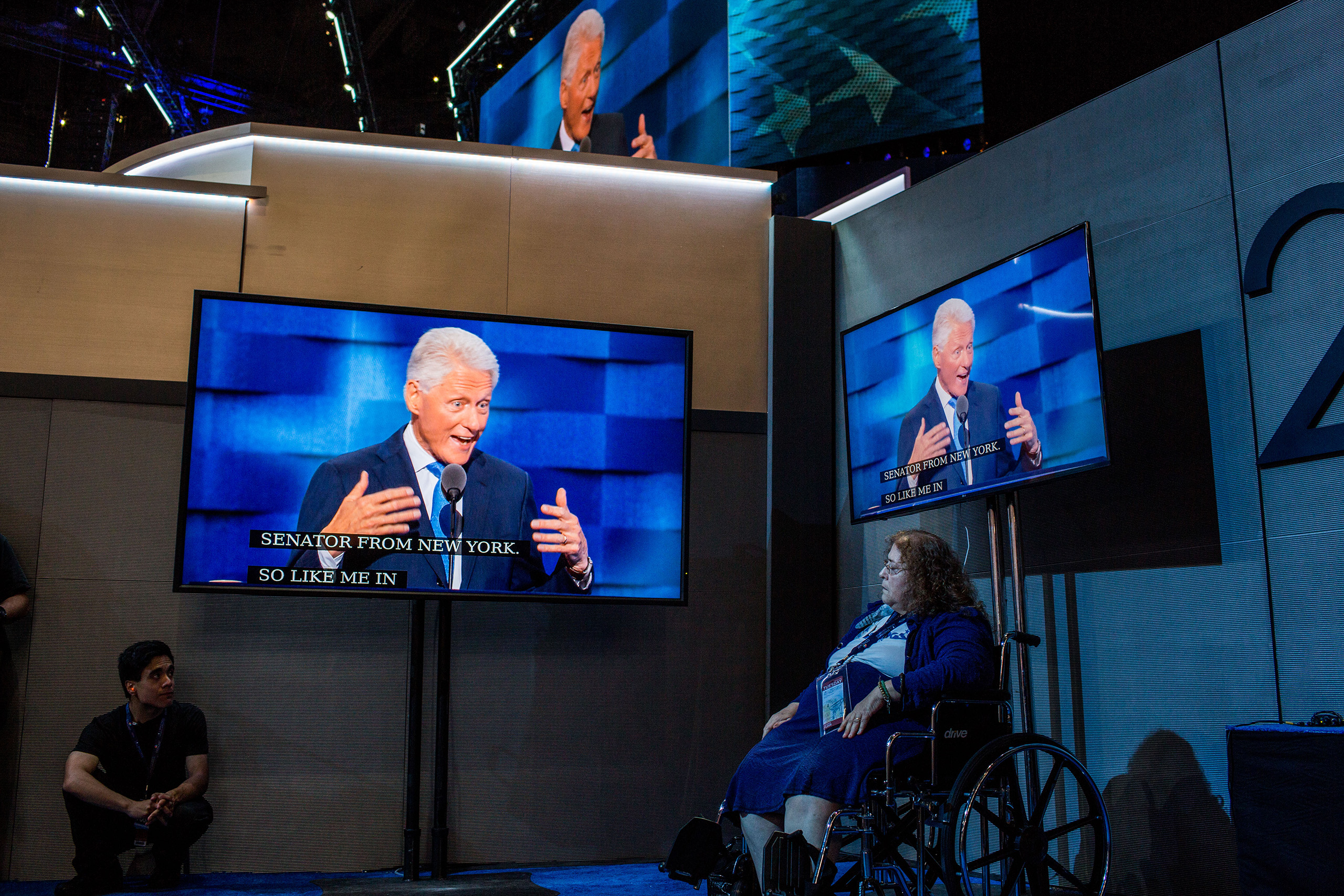 Bill Clinton speaks at the Democratic National Convention at the Wells Fargo Center in Philadelphia, Pennsylvania, on July 26, 2016.