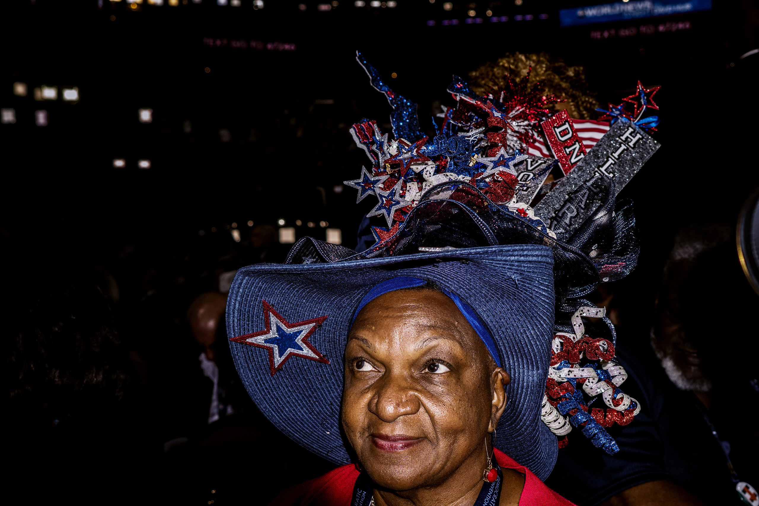 Florida delegate Lavon Bracy on the first day of the Democratic National Convention at the Wells Fargo Center, July 25, 2016 in Philadelphia, Pennsylvania.