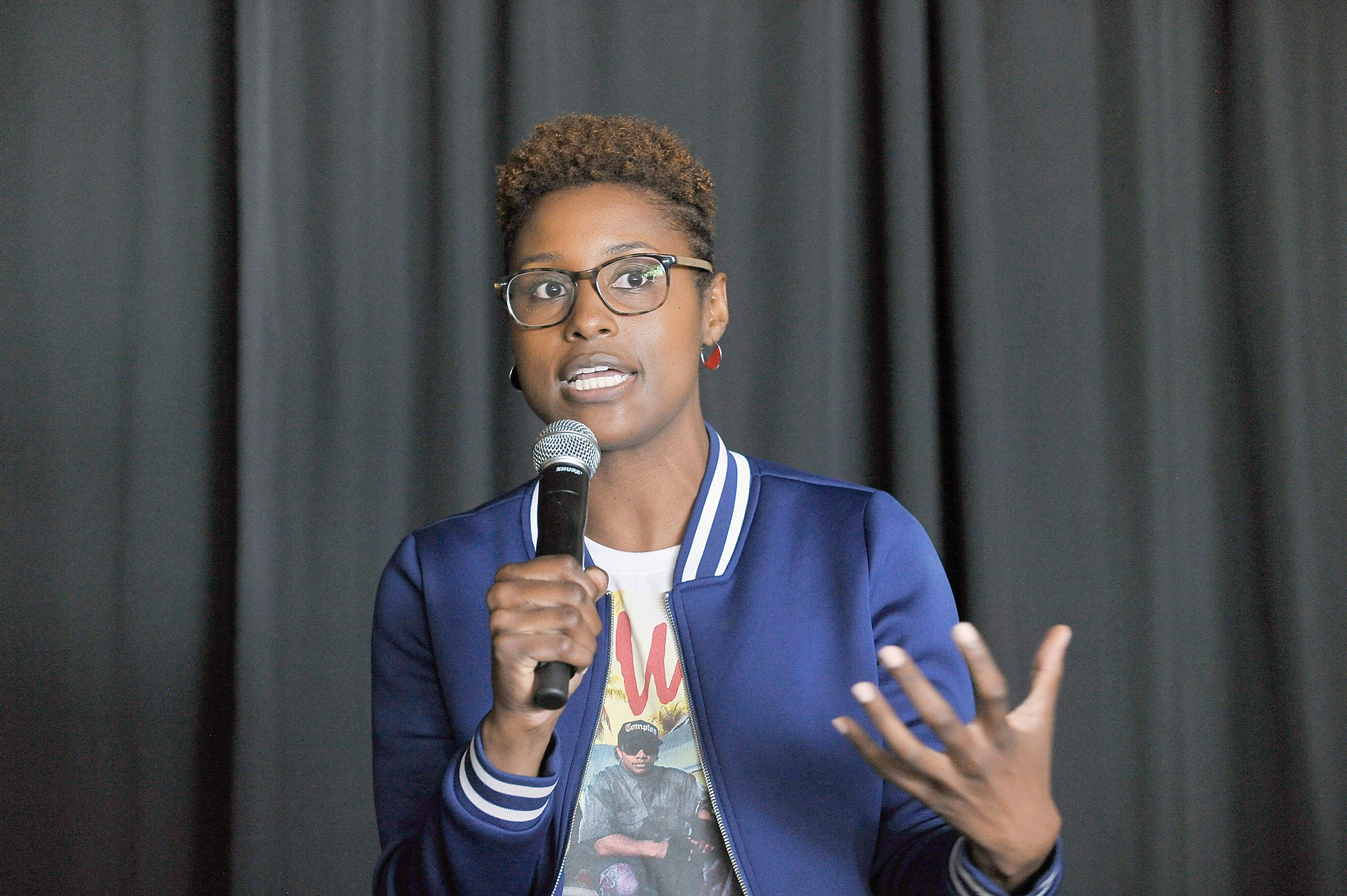 Issa Rae speaks onstage at the Diversity Speaks Panel during the 2016 Los Angeles Film Festival on June 4, 2016 in Culver City, California.  (Photo by Jerod Harris/WireImage) (Jerod Harris—WireImage)