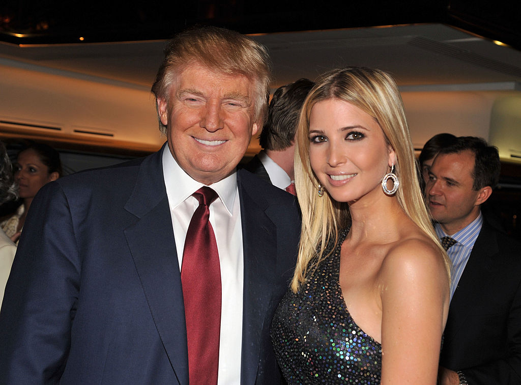 Donald Trump and Ivanka Trump attend the "The Trump Card: Playing to Win in Work and Life" book launch celebration at Trump Tower on Oct. 14, 2009 in New York City.