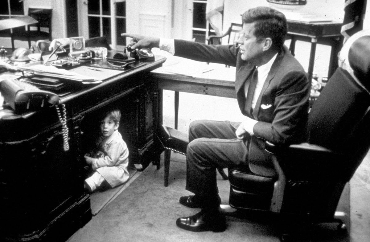 & Caroline in Oval Office Playing 4"X6" Photo #18 JFK Baby Kennedy John Jr