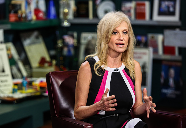 Kellyanne Conway, president and chief executive officer of Polling Co. Inc./Woman Trend, speaks during an interview on "With All Due Respect" in New York, U.S., on Tuesday, July 5, 2016. (Bloomberg—Bloomberg via Getty Images)