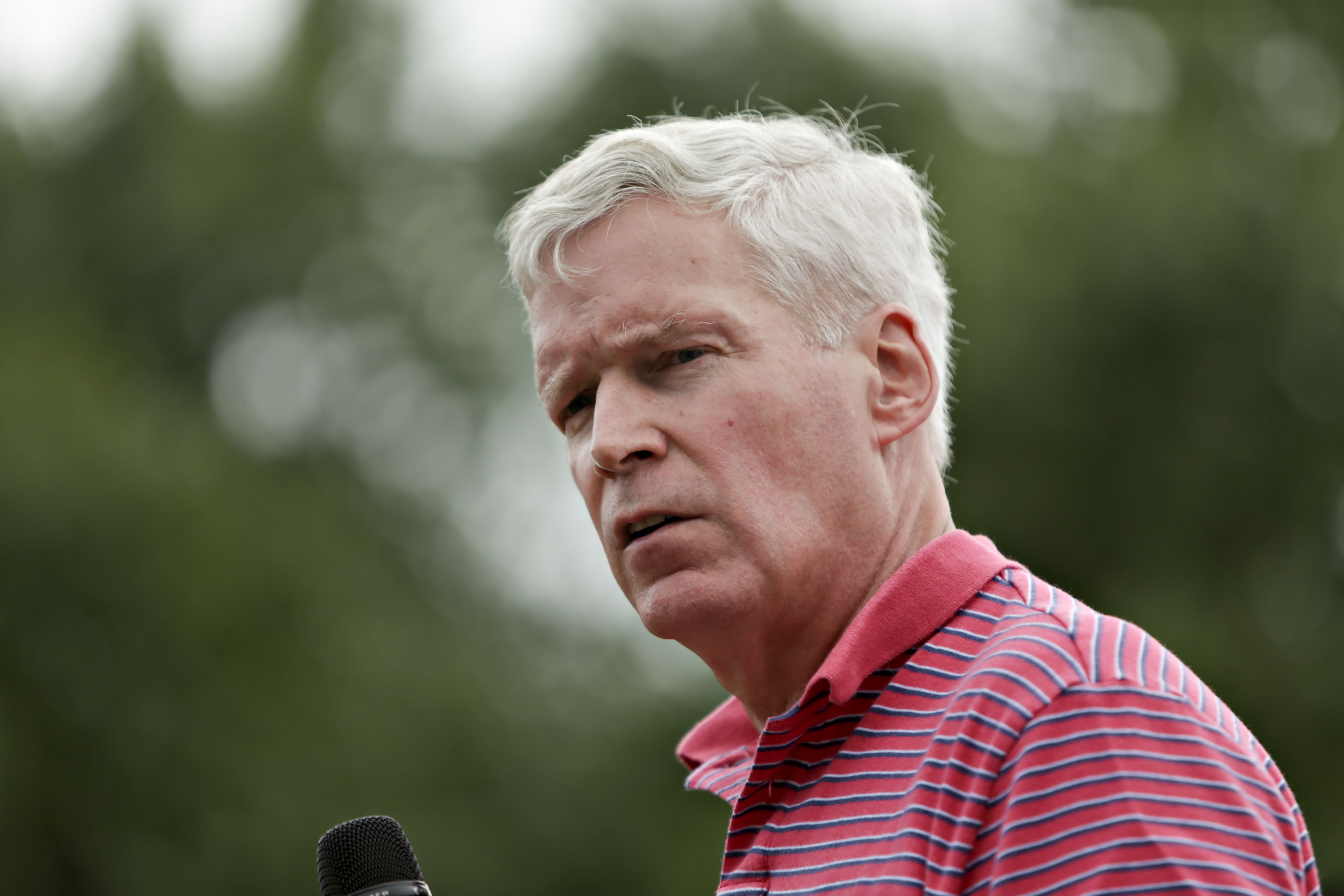 Mark Everson, former commissioner of the U.S. Internal Revenue Service and 2016 Republican presidential candidate, speaks at the Iowa State Fair Soapbox in Des Moines, Iowa, U.S., on Saturday, Aug. 22, 2015. (Daniel Acker&mdash;Bloomberg/Getty Images)