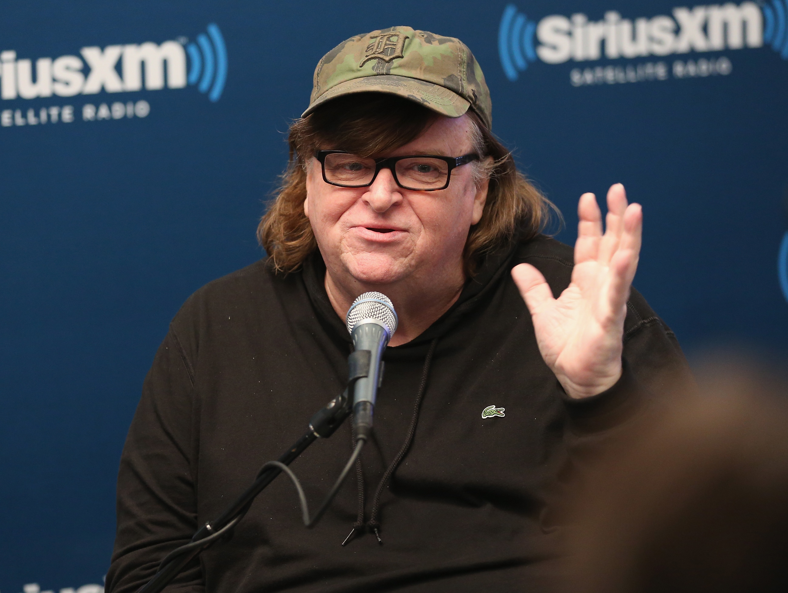 Michael Moore visits at SiriusXM Studios on November 13, 2015 in New York City. (Robin Marchant—Getty Images)