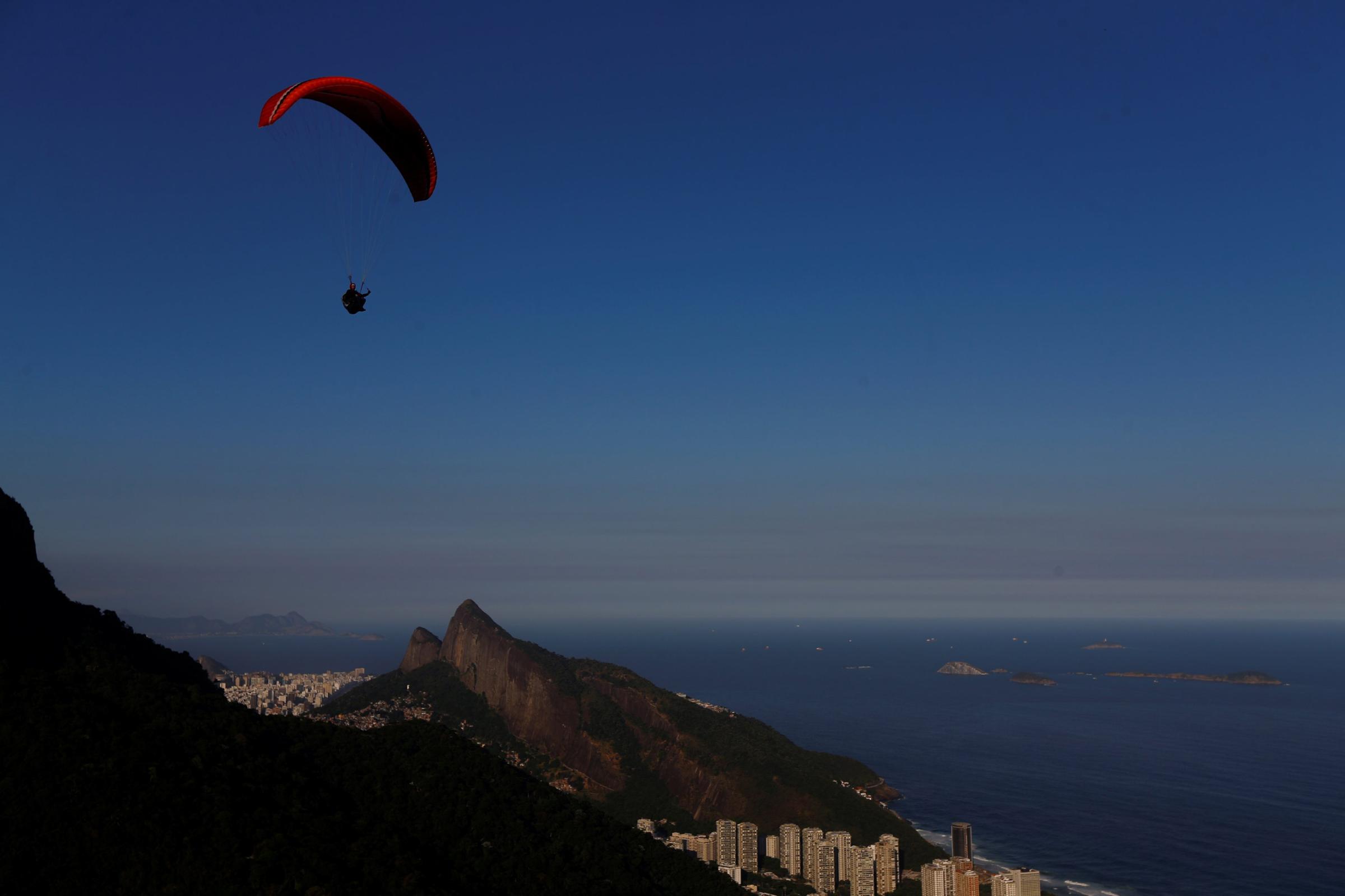 Morro Dois Irmao (Two Brothers Hill) is pictured from Pedra Bonita mountain in Rio de Janeiro, May 3, 2016.