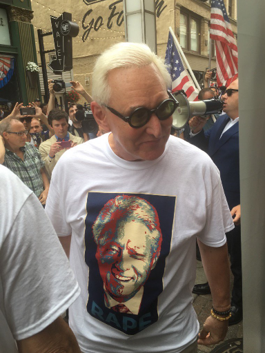 Roger Stone at the Republican National Convention in Cleveland on July 21, 2016. (Courtesy of Jennifer Jacobs)