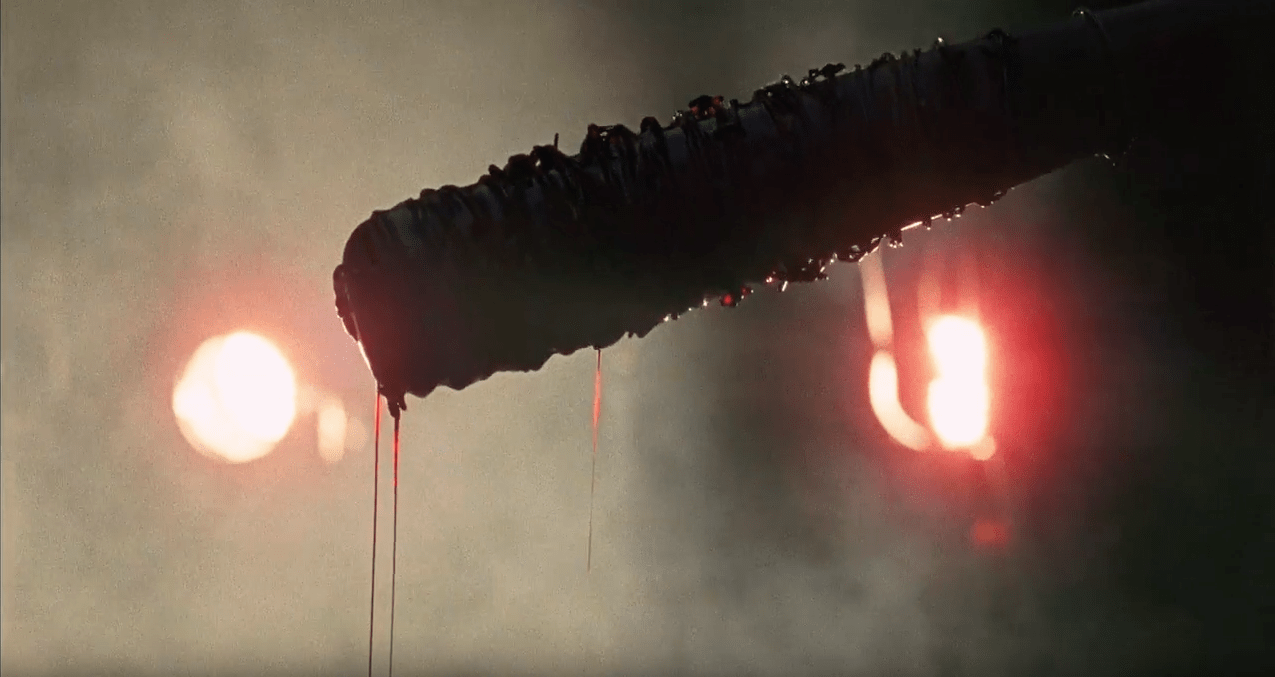 Negan's barbed wire-covered baseball bat Lucille in The Walking Dead