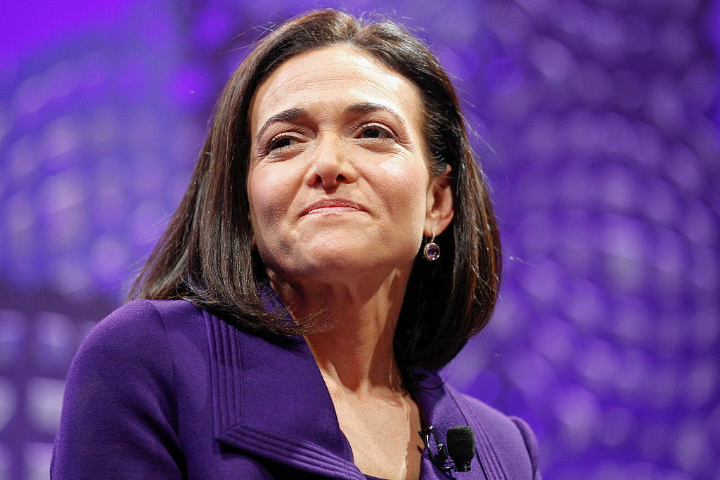 Sheryl Sandberg on a panel at the Fortune Global Forum. (Kimberly White/Getty Images)