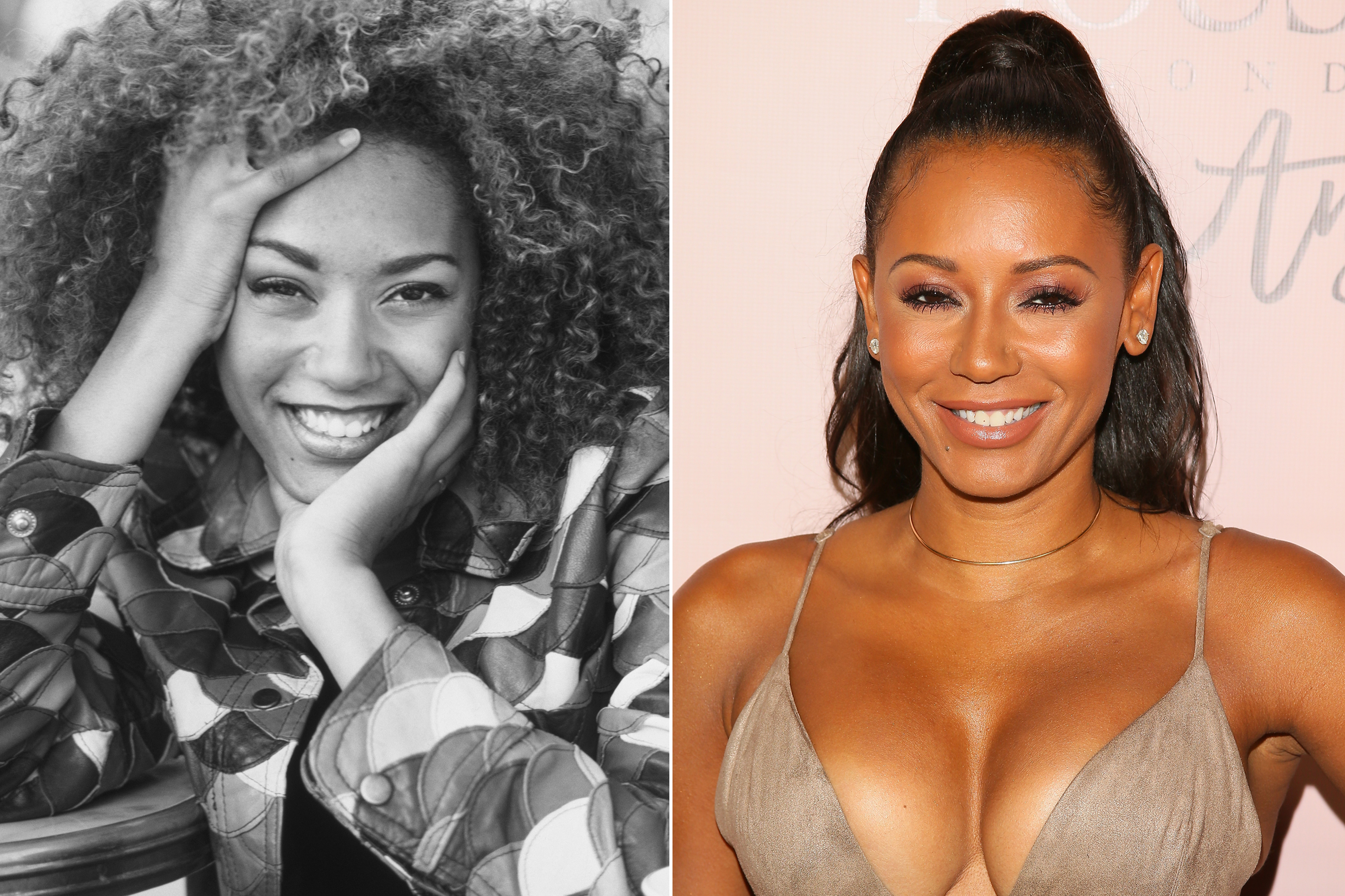 Melanie Brown, aka Scary Spice, in 1996 and 2016.