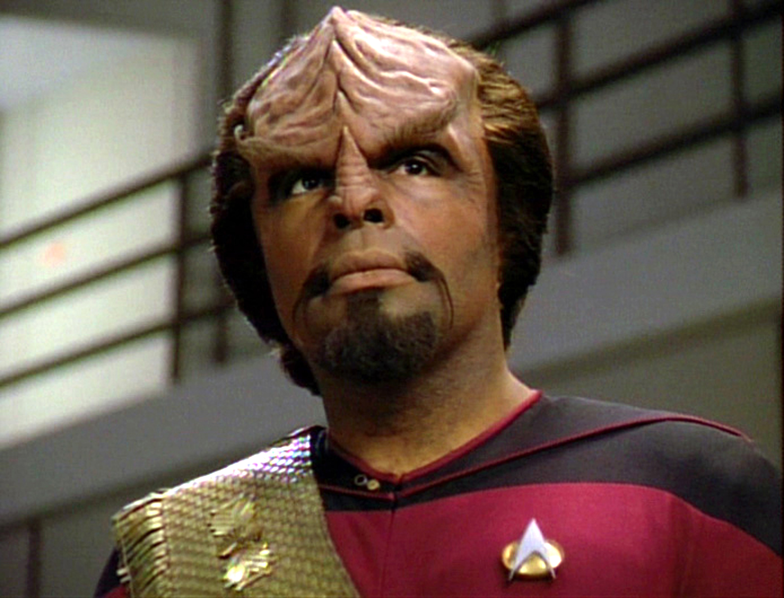 Michael Dorn as Lieutenant Worf in Star Trek: The Next Generation, May 23, 1994. (CBS/Getty Images)