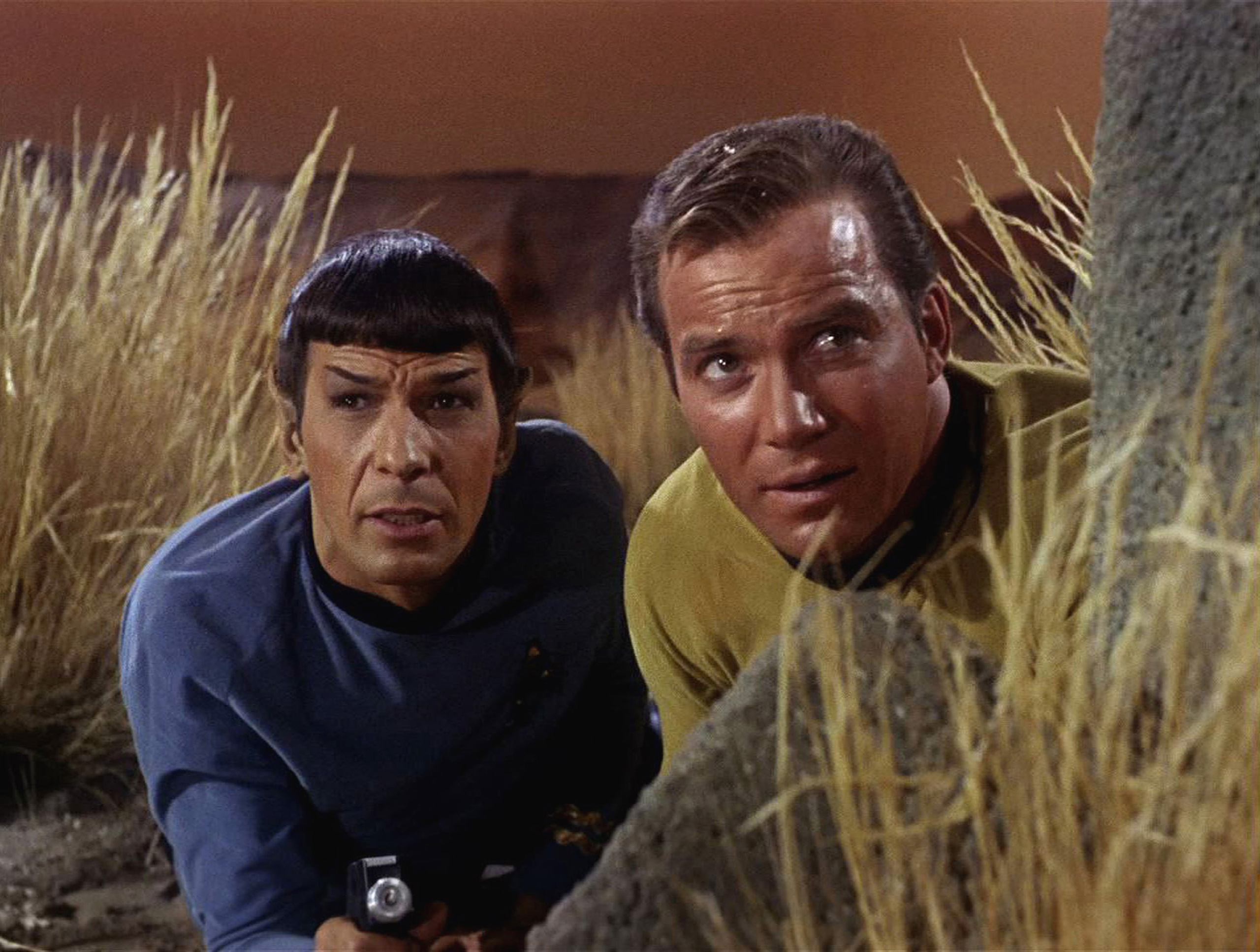 Leonard Nimoy as Mr. Spock and William Shatner as Captain James T. Kirk in the premiere episode of Star Trek, Sept. 8, 1966. (CBS/Getty Images)