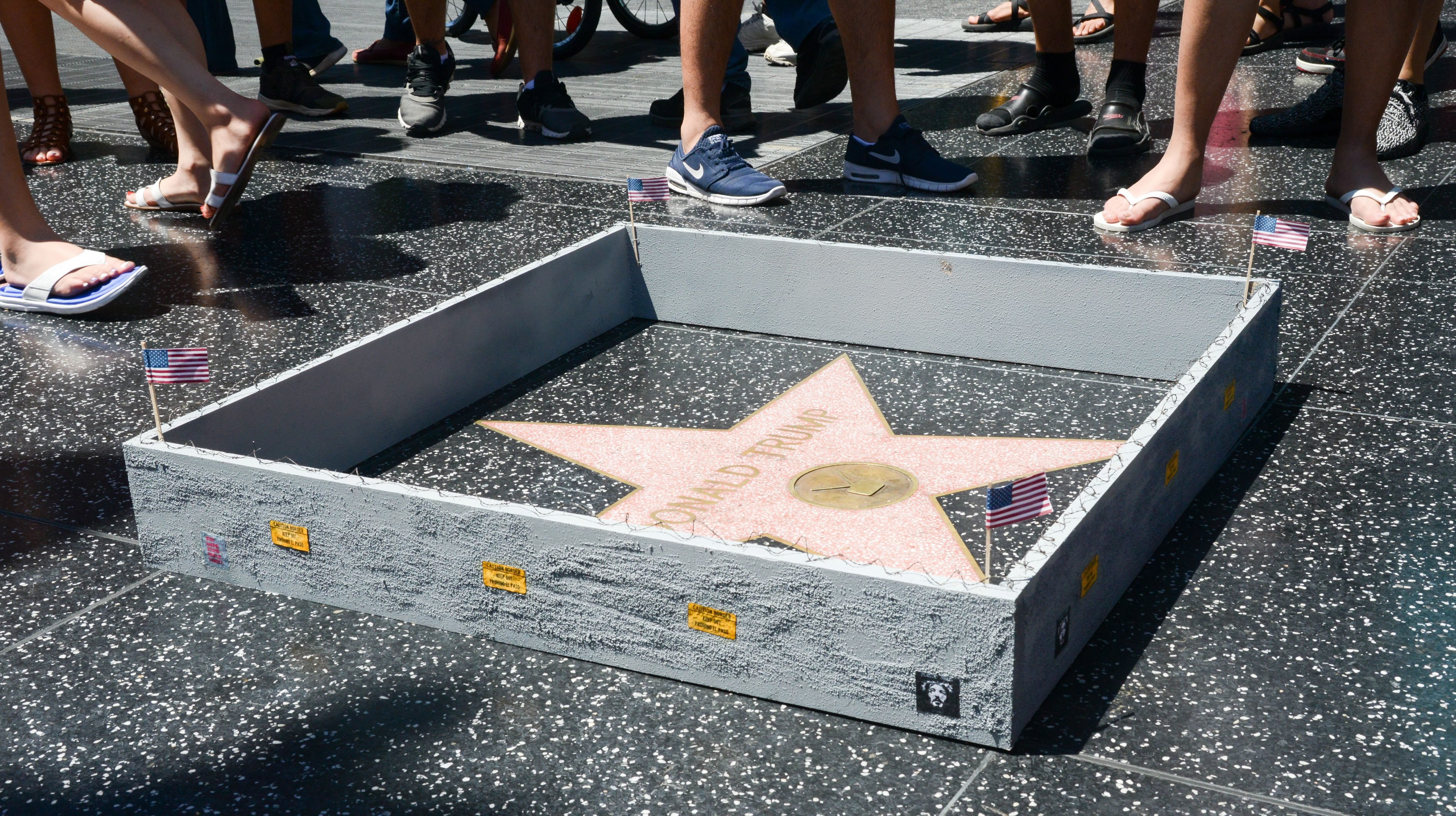Donald Trump's Star on the Hollywood Walk of Fame, on July 19, 2016. (Nick Stern&mdash;EPA)