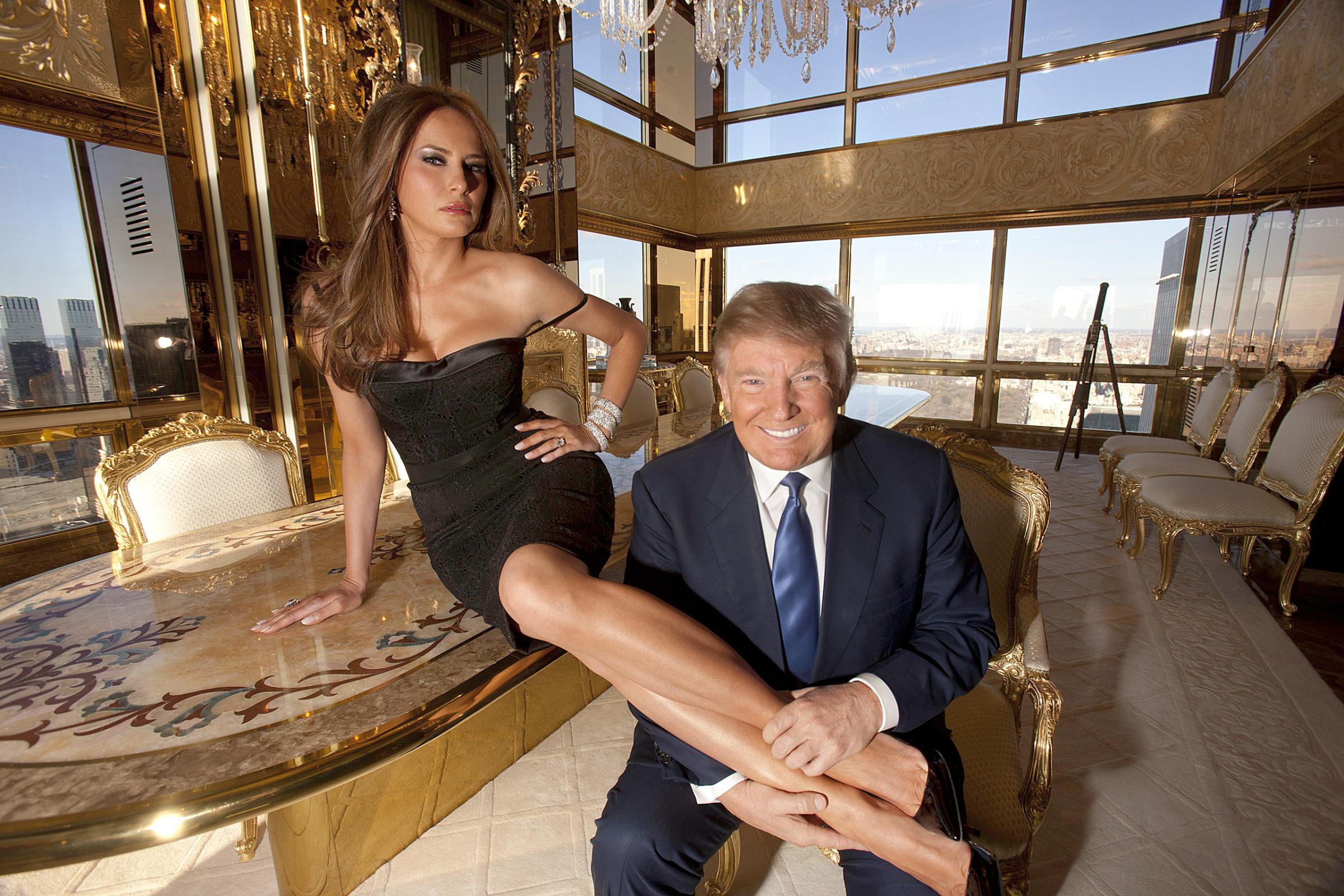 2014 Trump and his wife, Melania, in their apartment at Trump Tower in New York City. “Donald was very proud of her,” Benson said.