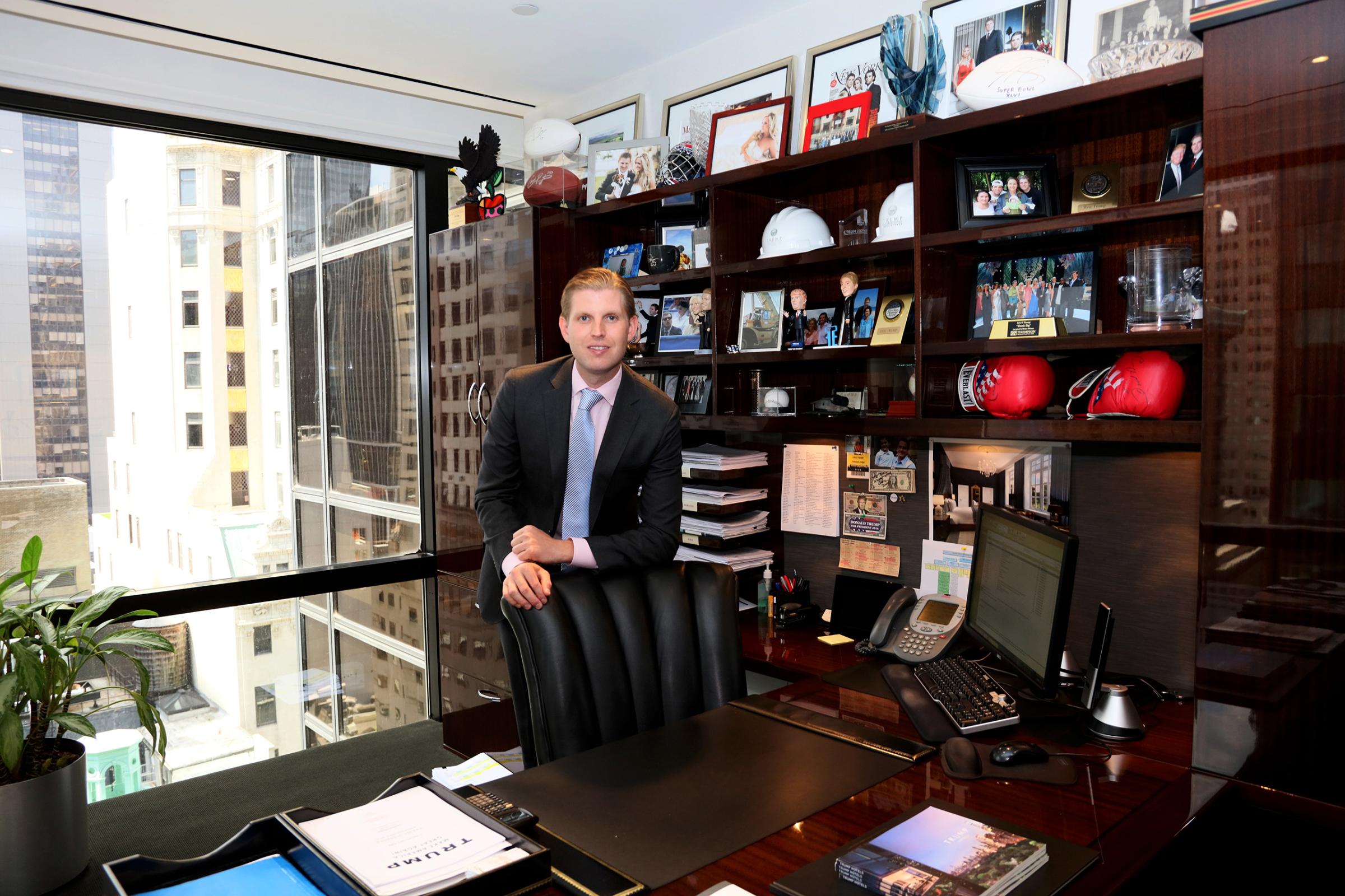 Eric Trump in his office at Trump Tower in New York City on July 6, 2016.