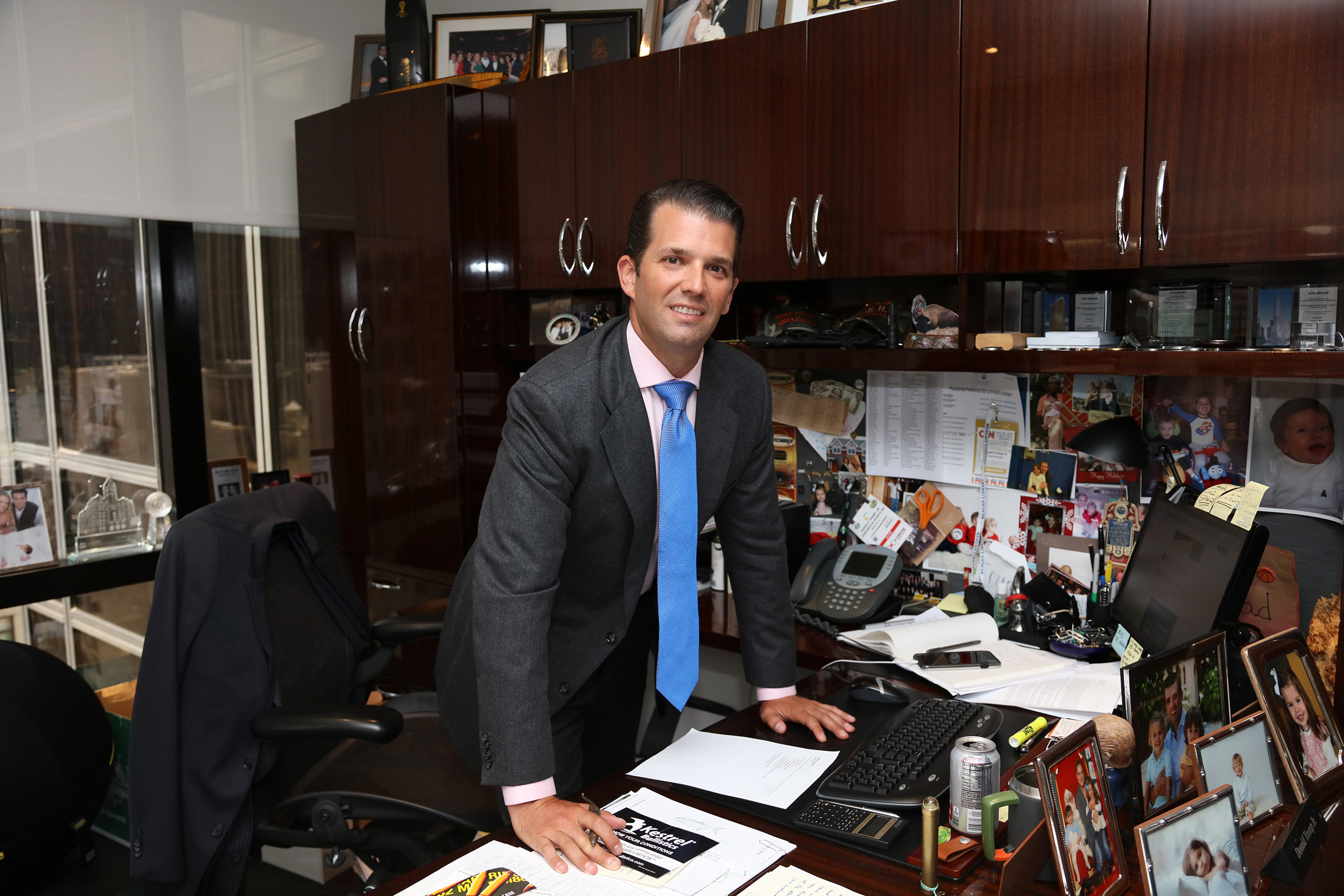 Donald Trump Jr. in his office at Trump Tower in New York City on July 6, 2016.