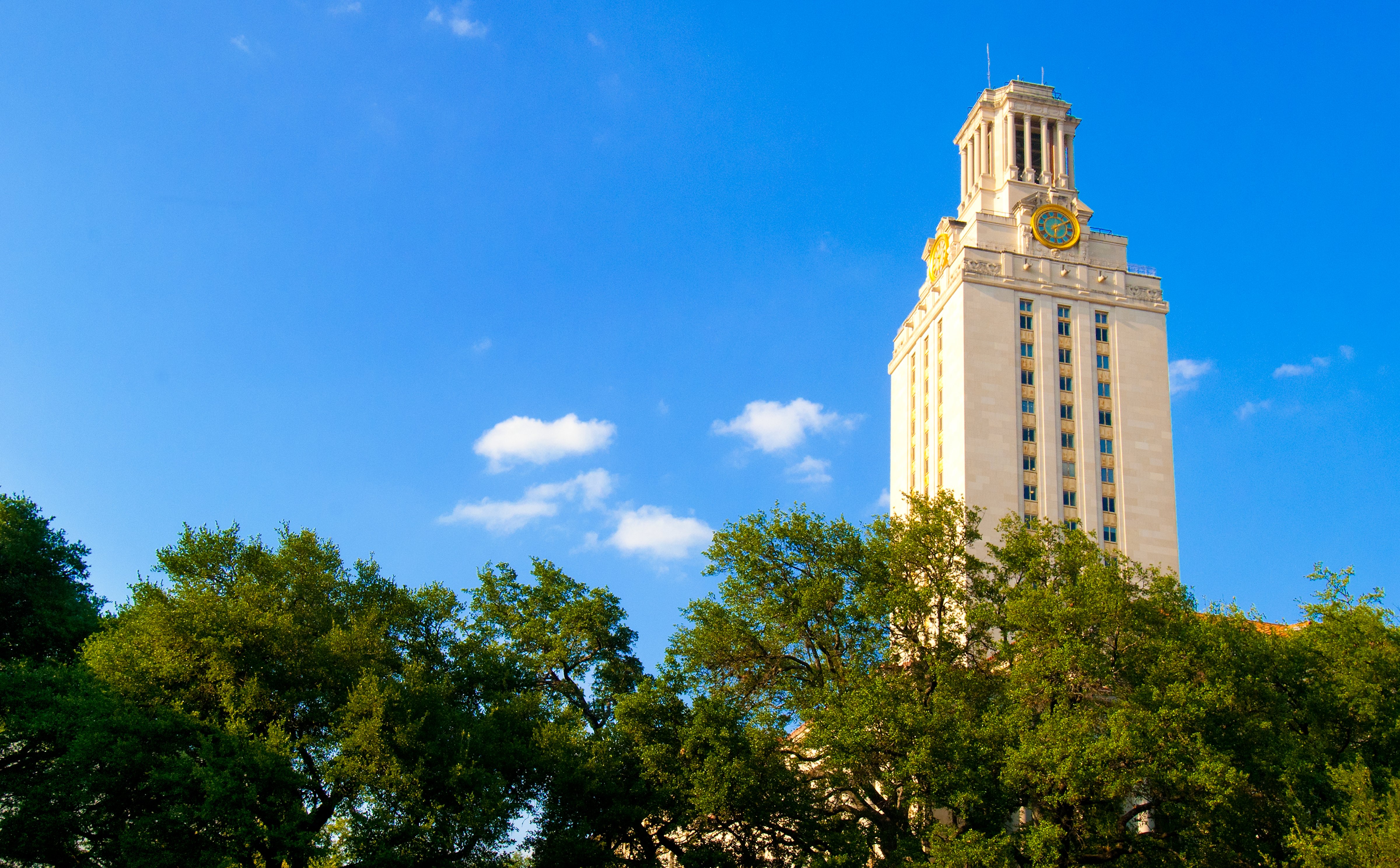 The University of Texas in Austin's historic Main Building's tower. (Don Klumpp&mdash;Getty Images)