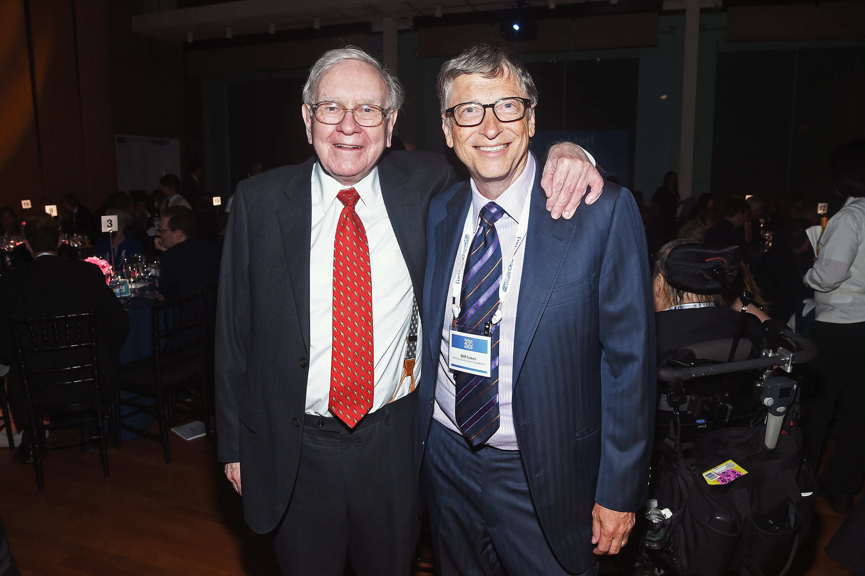 NEW YORK, NY - JUNE 03:  Warren Buffett (L) and Bill Gates attend the Forbes' 2015 Philanthropy Summit Awards Dinner on June 3, 2015 in New York City.  (Photo by Dimitrios Kambouris/Getty Images) (Dimitrios Kambouris—Getty Images)