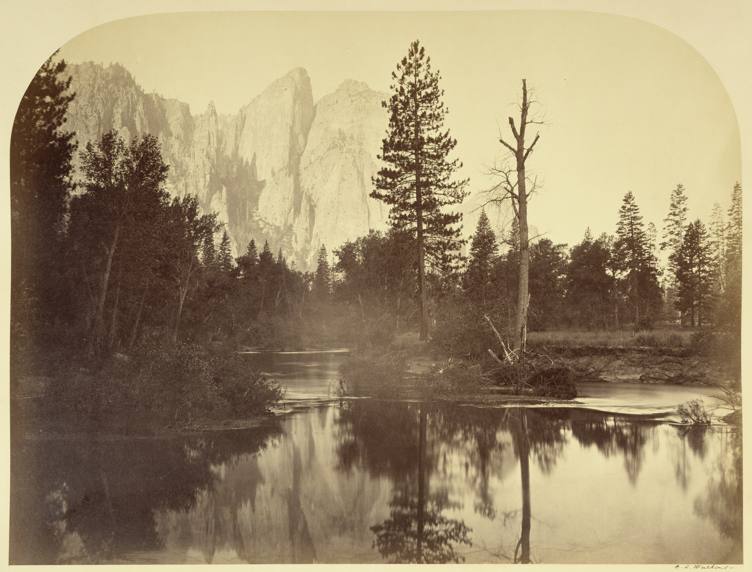 River View - Down the Valley Yo Semite. 1861.