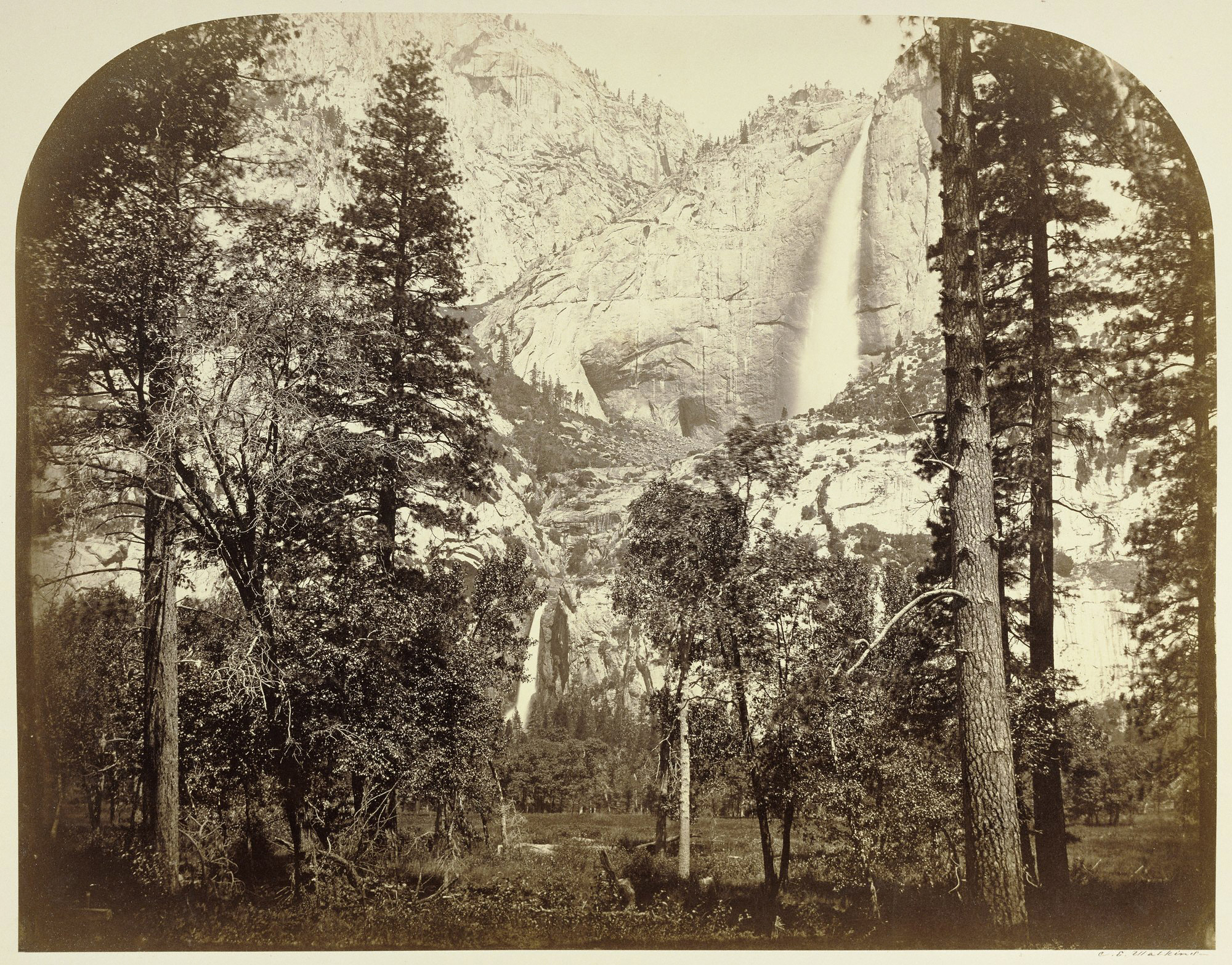 Yo Semite Falls (from the Upper House) 2477 ft. 1861.