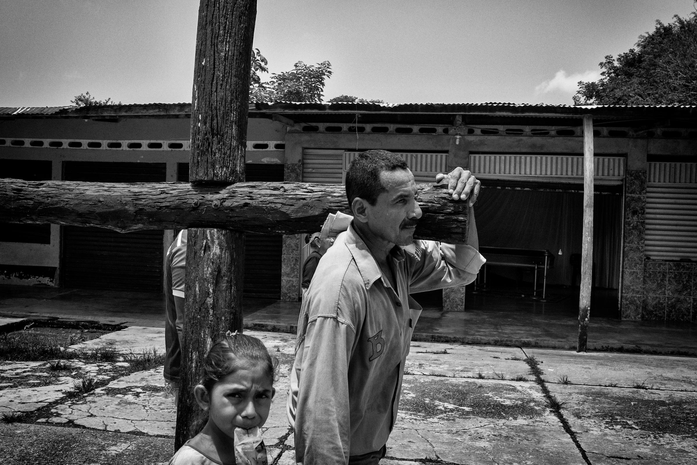 Civilians in the community of Remolinos del Caguan during Easter celebrations, Ca, Colombia, April, 2016.