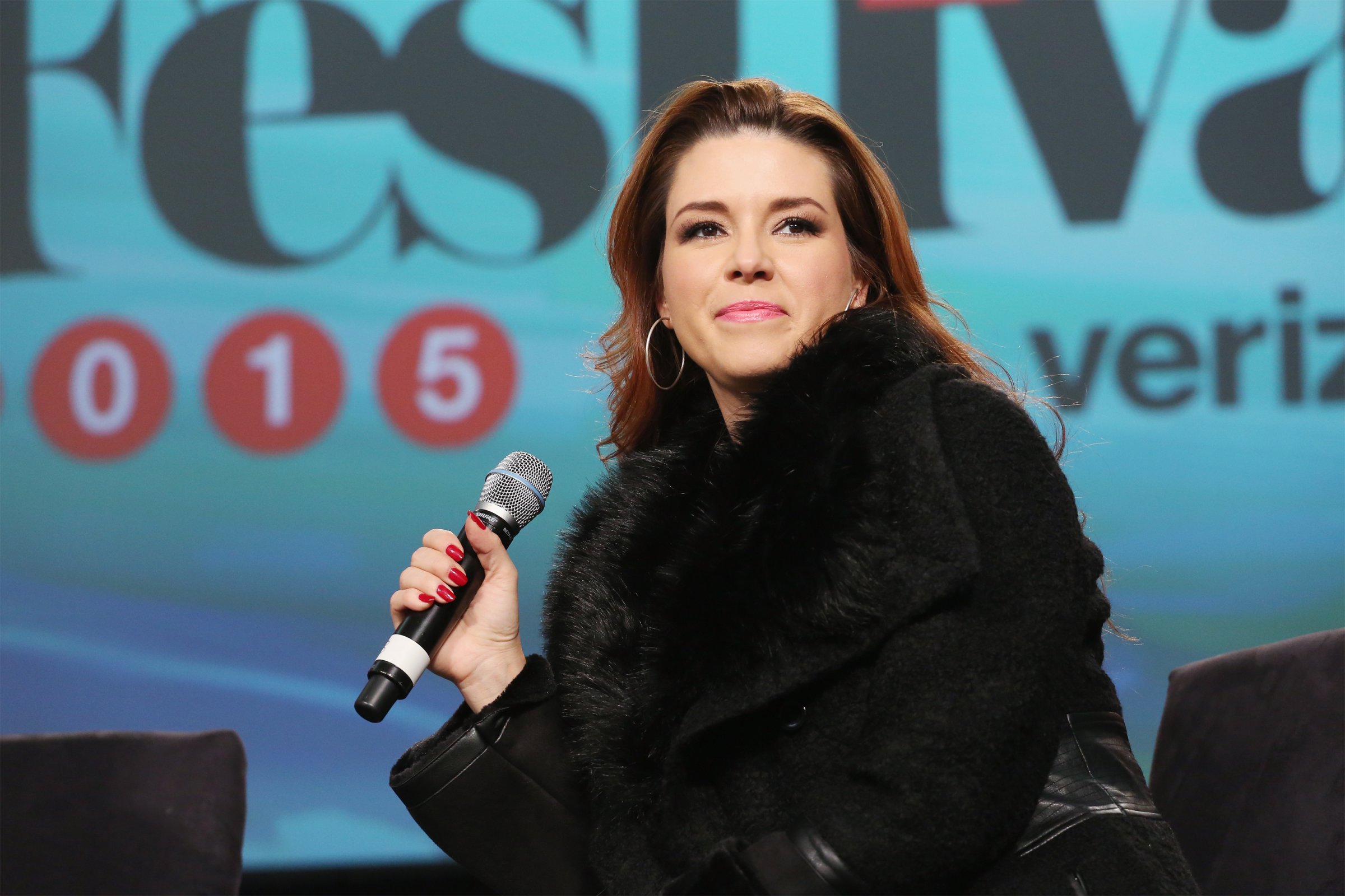 Actress Alicia Machado speaks during the 4th Annual People en Espanol Festival at Jacob Javitz Center on October 17, 2015 in New York City.