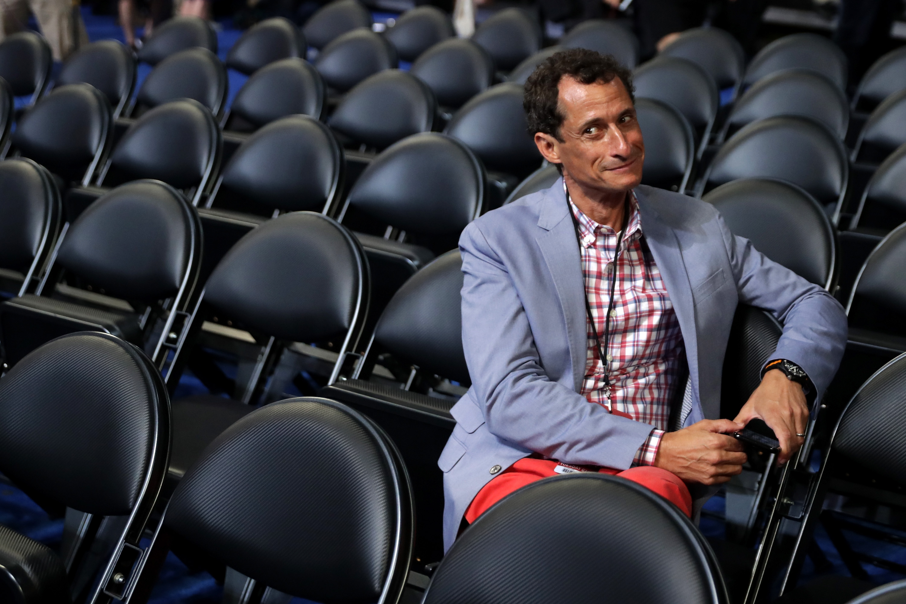 Anthony Weiner on July 26, 2016 in Philadelphia, PA. (Chip Somodevilla—Getty Images)