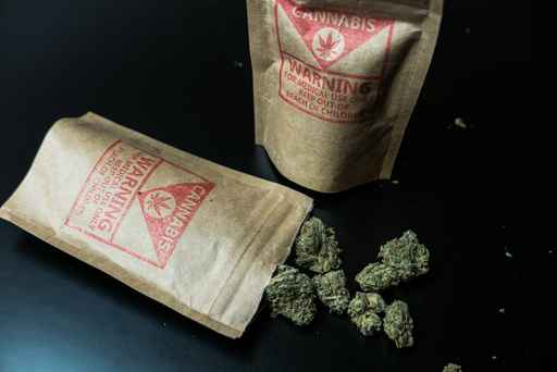 Legal Cannabis Flowers and Packages. Legal cannabis and it's pac