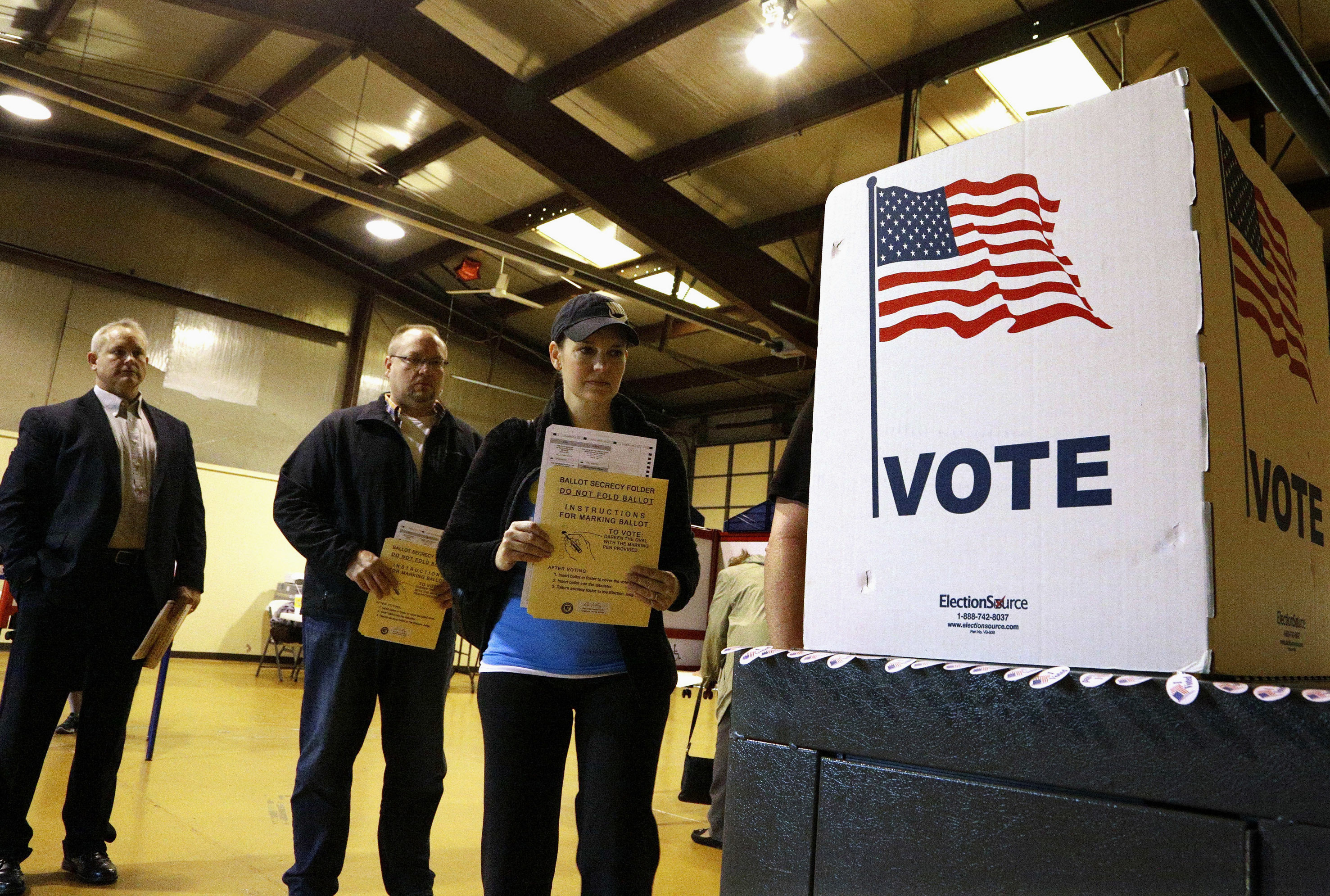 More than a third of U.S. citizens view voter fraud as a "major problem", according to a survey carried out by research company Gallup (file photo) (Seth Perlman—AP)