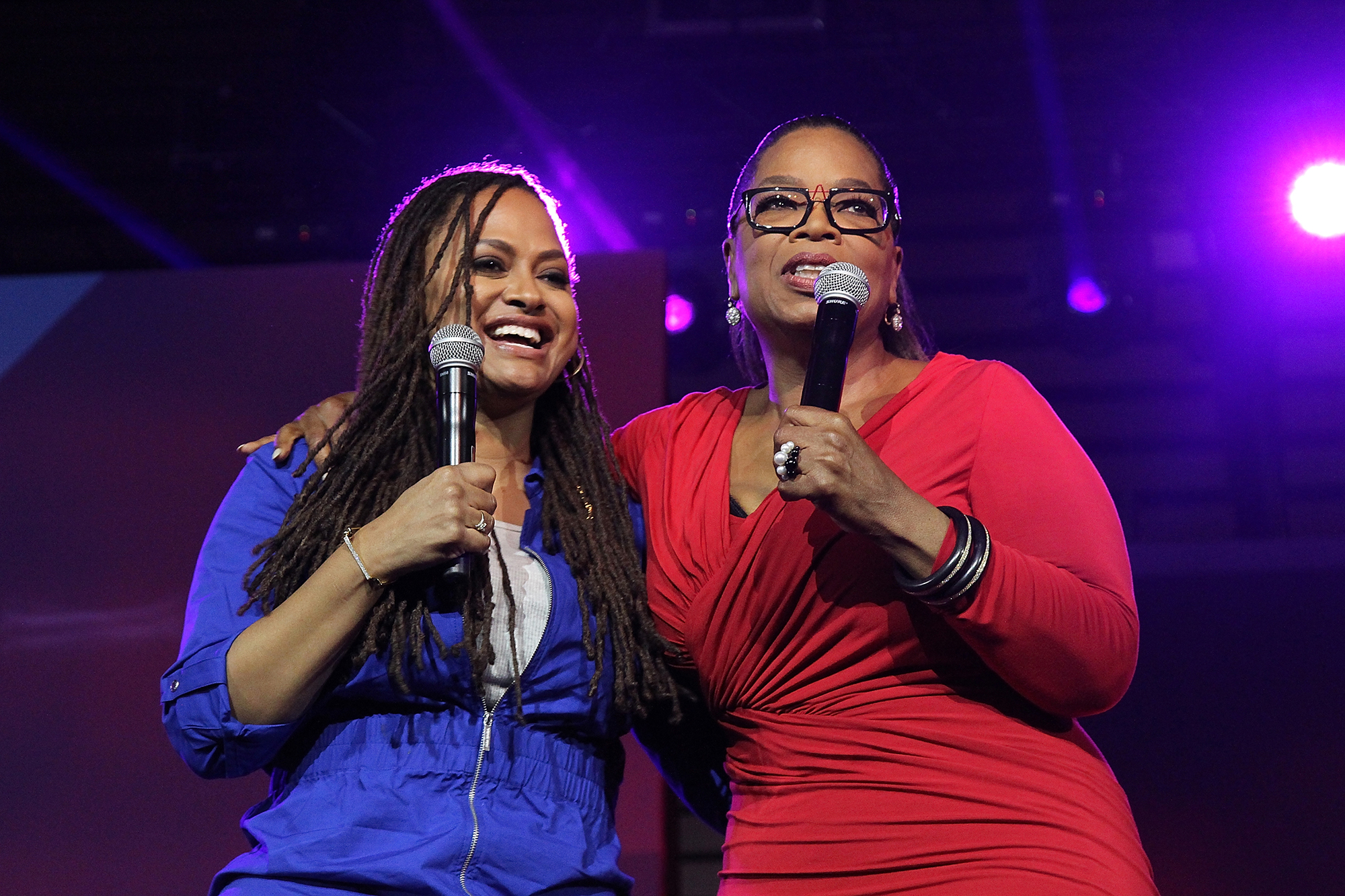 Ava DuVernay and Oprah Winfrey attend the 2016 Essence Festival - Day 2 at Ernest N. Morial Convention Center on July 1, 2016 in New Orleans, Louisiana.  (Photo by Bennett Raglin/WireImage) (Bennett Raglin—WireImage)