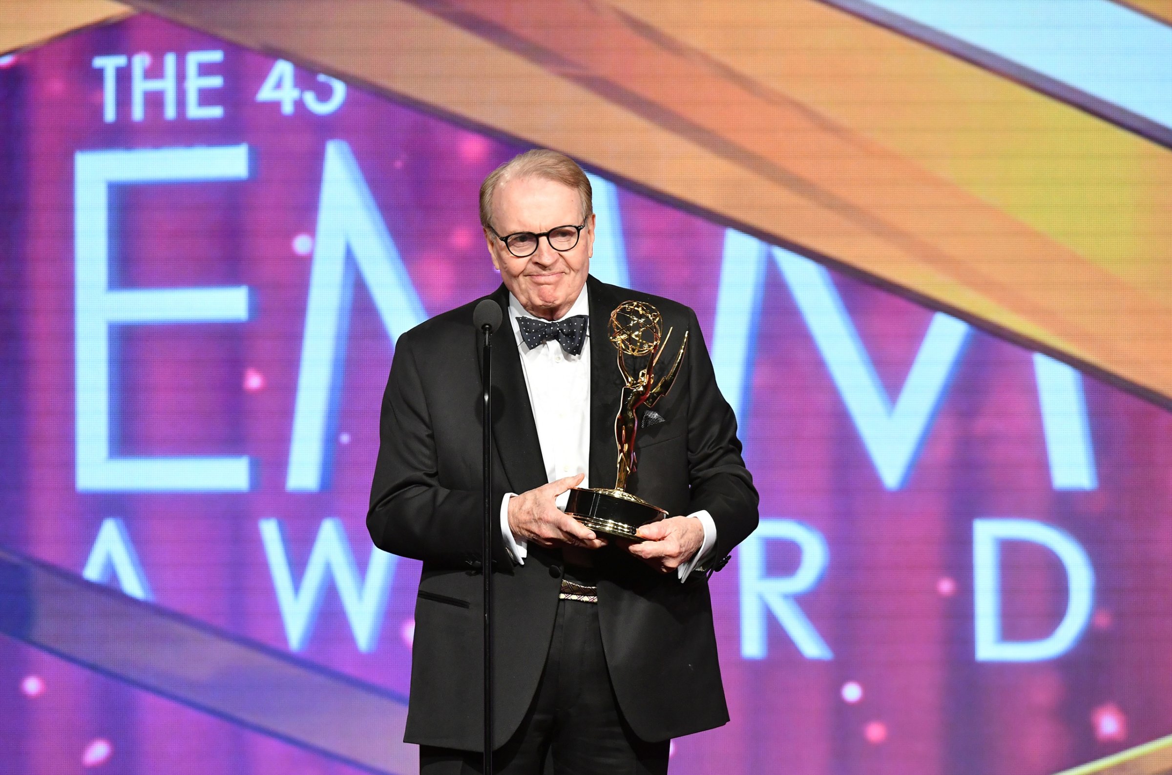 LOS ANGELES, CA - MAY 01: Charles Osgood speaks onstage after receiving the Emmy for Outstanding Morning Program at the 43rd Annual Daytime Emmy Awards at the Westin Bonaventure Hotel on May 1, 2016 in Los Angeles, California. (Photo by Earl Gibson III/Getty Images)