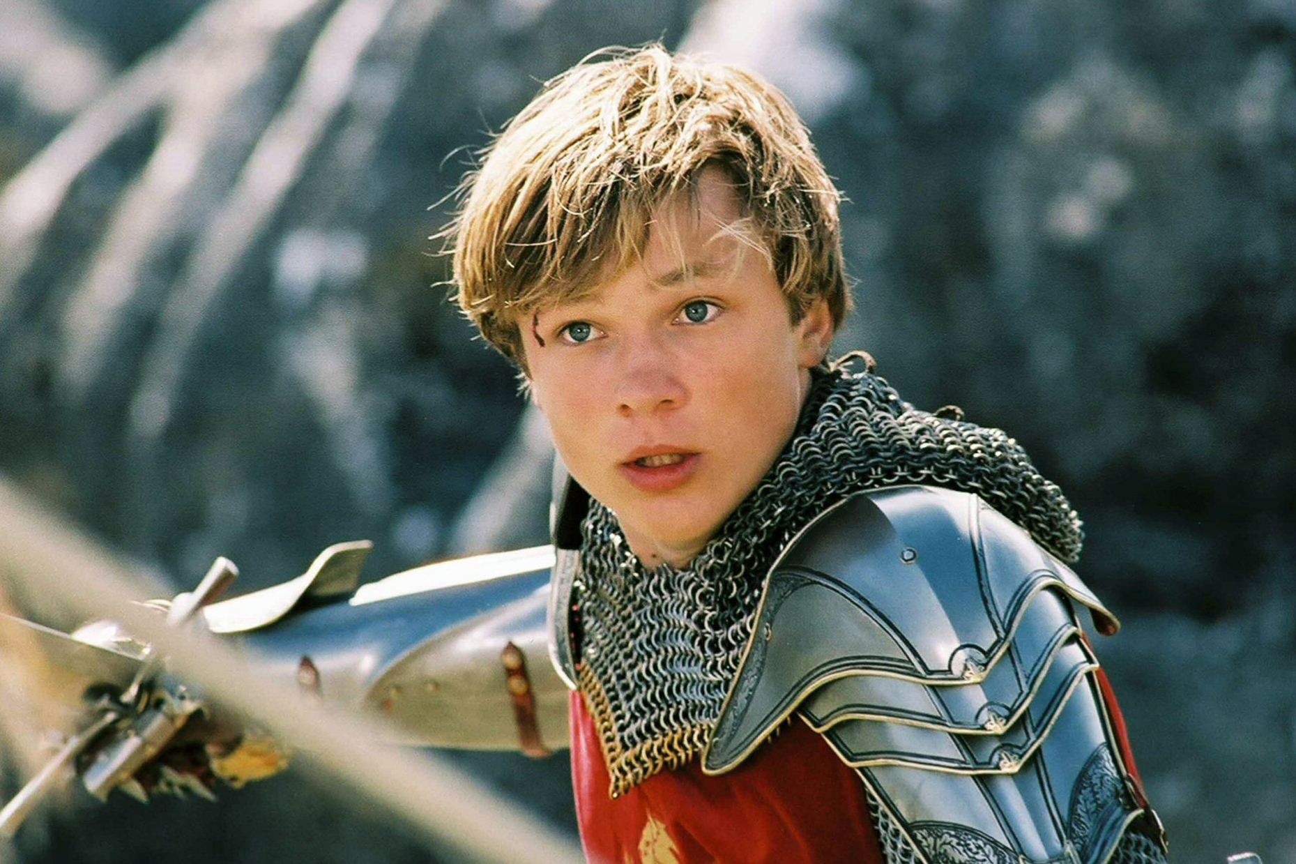 William Moseley as Peter Pevensie in The Chronicles of Narnia: The Lion, the Witch and the Wardrobe.