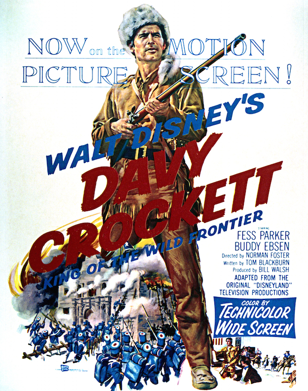 A poster for Norman Foster's 1955 adventure film 'Davy Crockett, King Of The Wild Frontier', starring Fess Parker. (Silver Screen Collection / Getty Images)