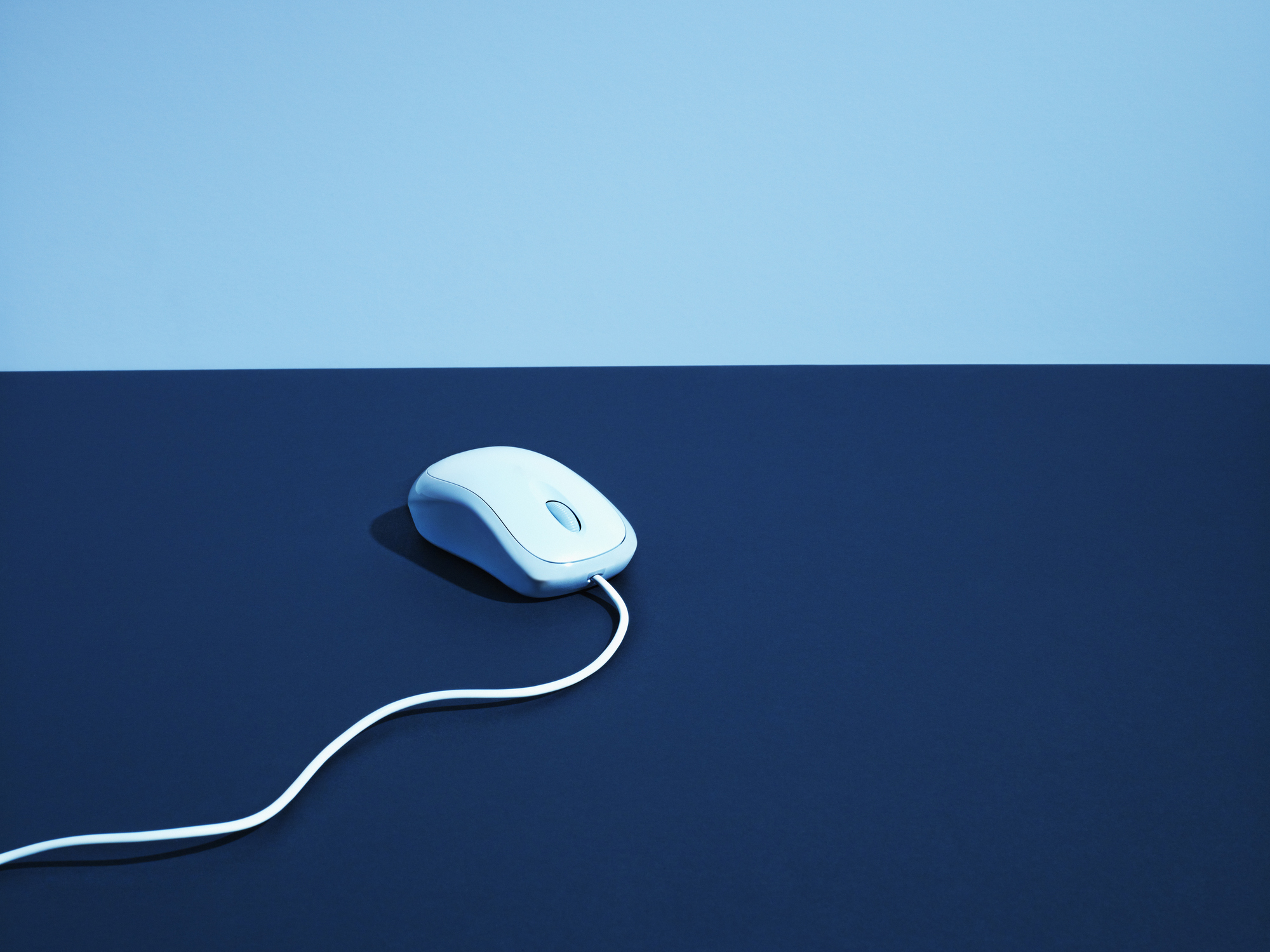 Computer mouse with cord