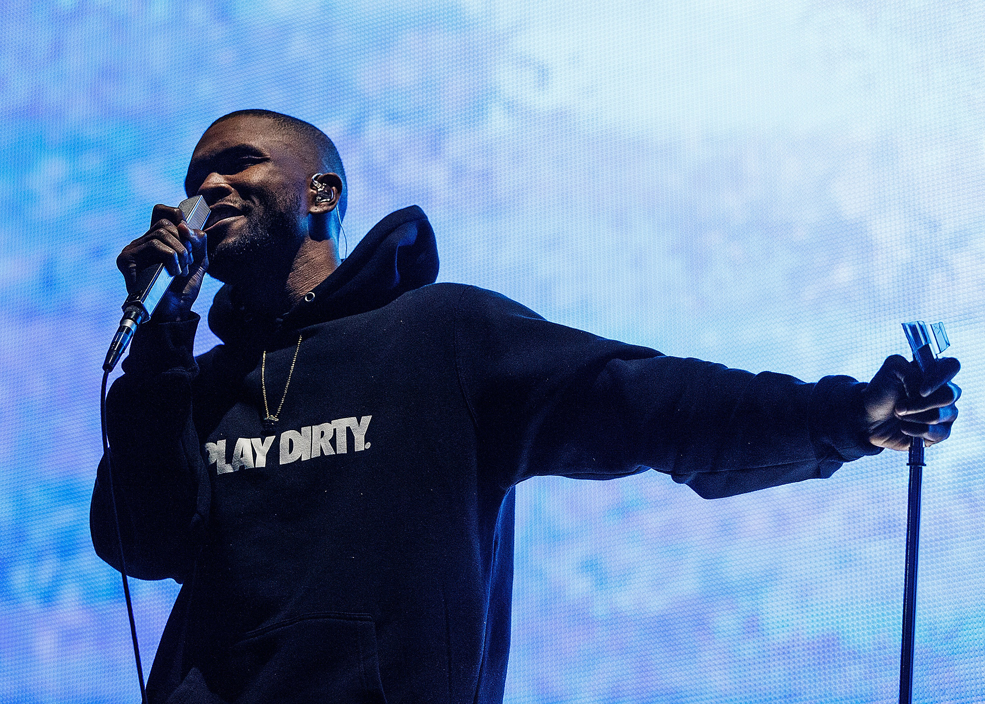Frank Ocean performs on stage during Day 3 of Pemberton Music and Arts Festival on July 20, 2014 in Pemberton, Canada.  (Photo by Andrew Chin/FilmMagic) (Andrew Chin&mdash;FilmMagic)