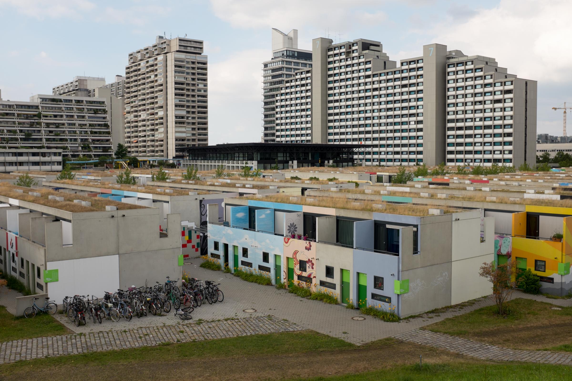 The Olympic Village in Munich, host of the 1972 Summer Olympics, photographed in July 2016.