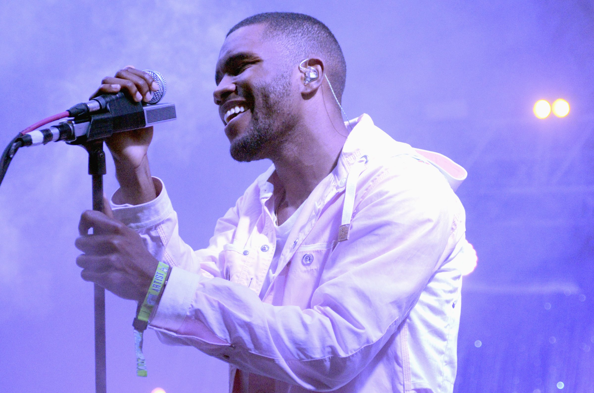 Frank Ocean during the performs during the 2014 Bonnaroo Music &amp; Arts Festival in Manchester, Tennessee, on June 14, 2014.