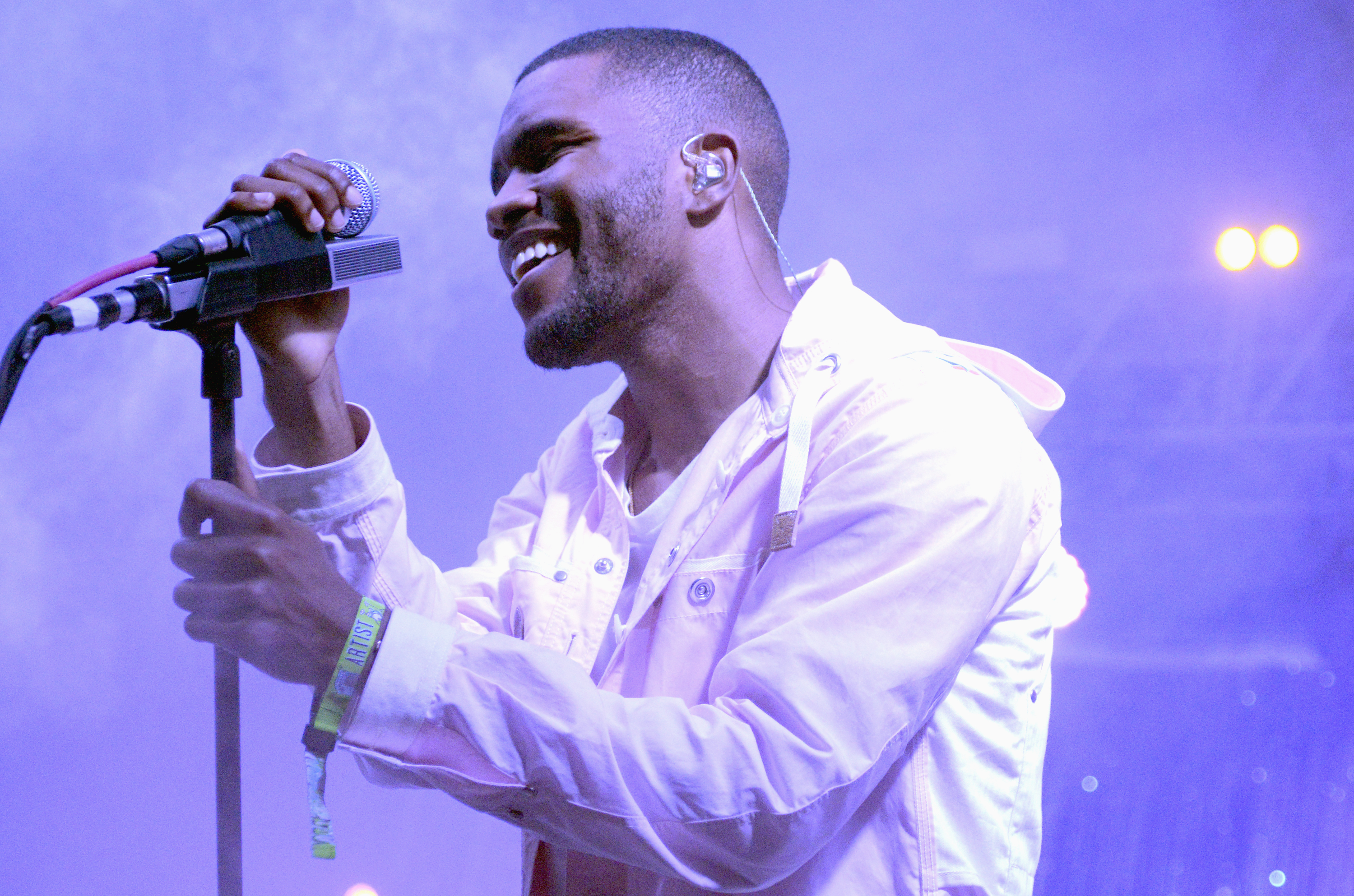 Frank Ocean during the performs during the 2014 Bonnaroo Music & Arts Festival in Manchester, Tennessee, on June 14, 2014. (Tim Mosenfelder—Getty Images)
