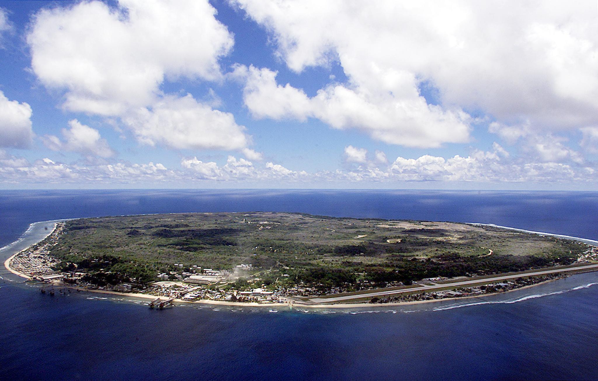 The barren and bankrupt island state of the Republic of Nauru on Sept. 11, 2001 (Tortsten Blackwood—AFP/Getty Images)