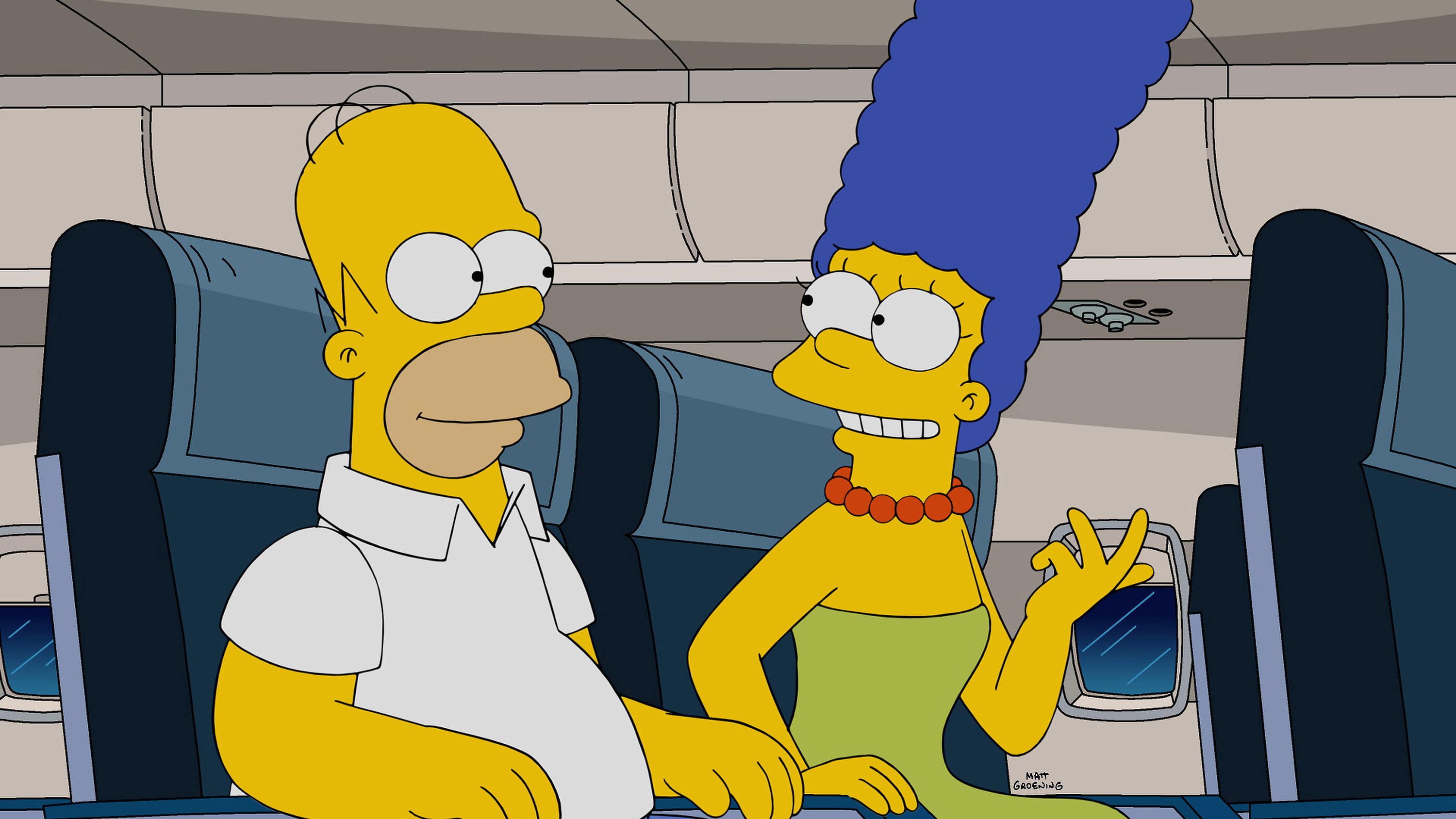 Homer promises Marge the trip of a lifetime in the To Courier with Love episode of The Simpsons. (FOX—Getty Images)
